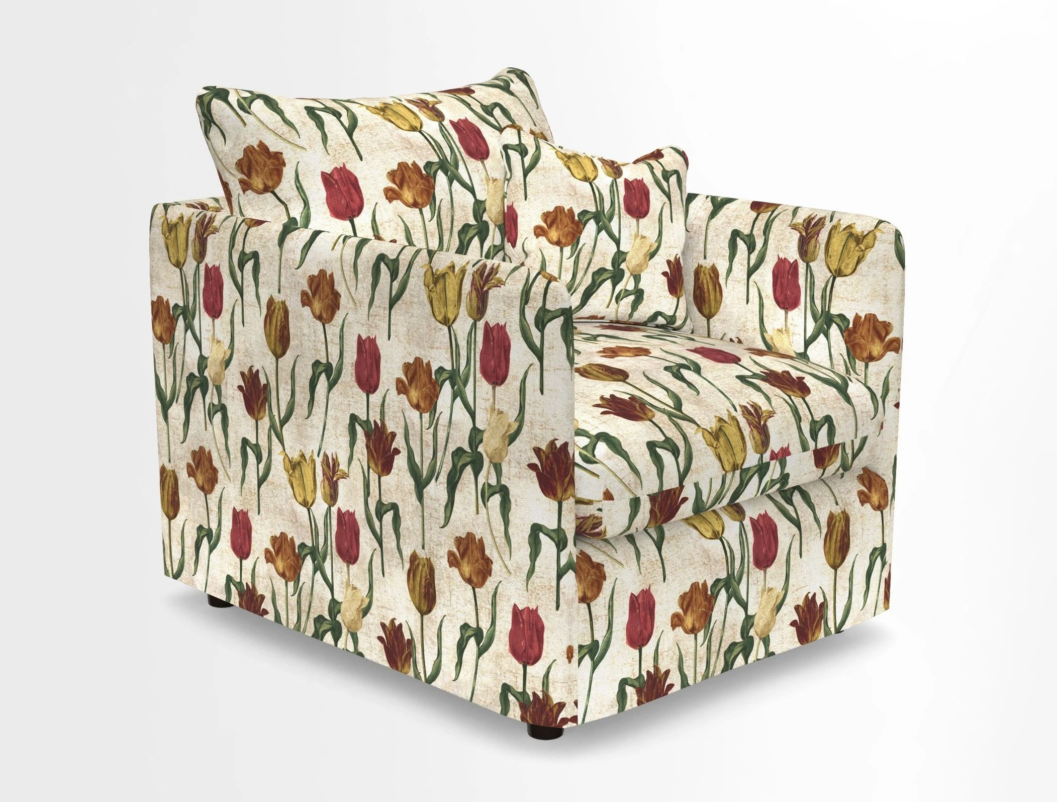 Madehurst Chair in Two Tone Plain Biscuit. Loose cover option available