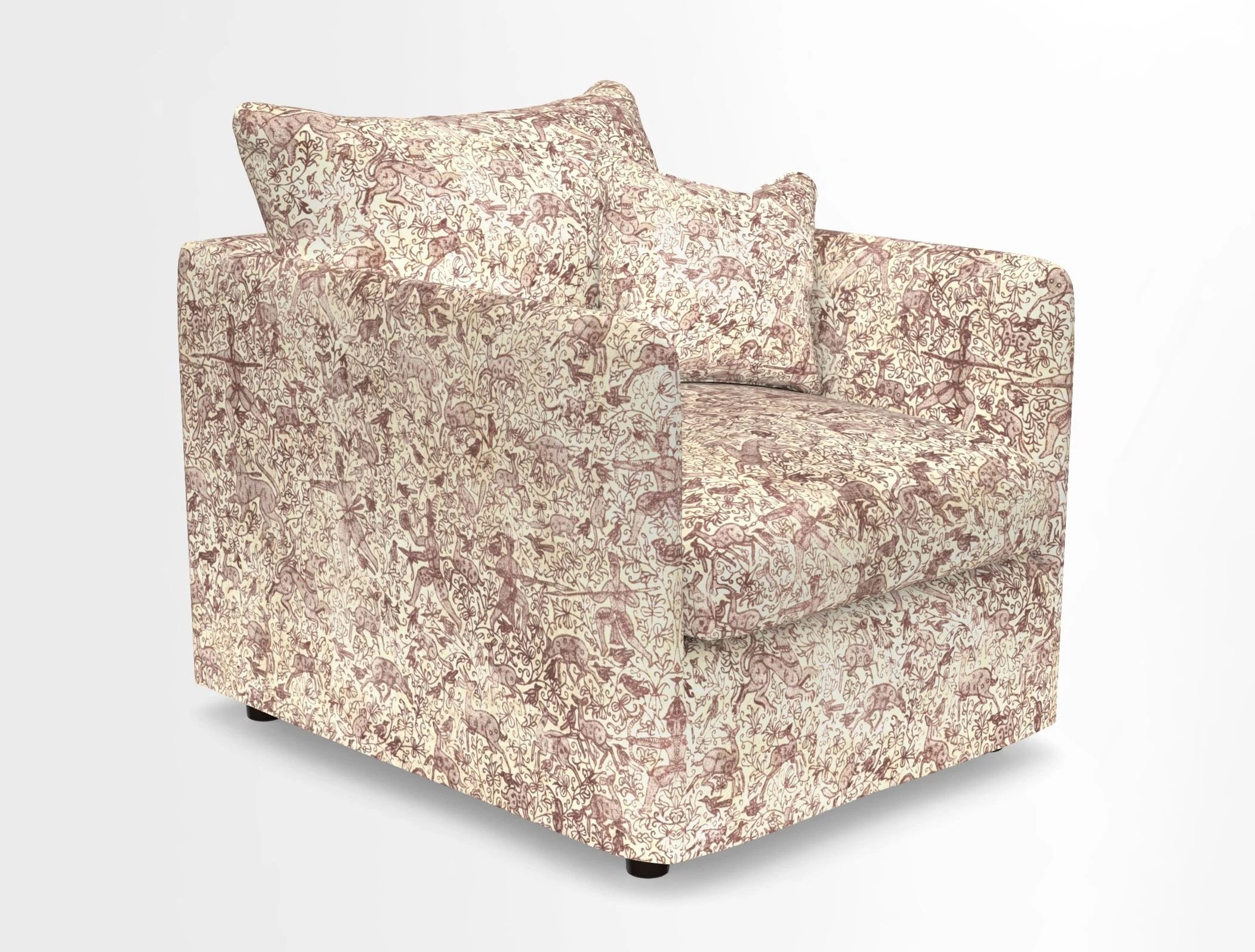 Madehurst Chair in Two Tone Plain Biscuit. Loose cover option available