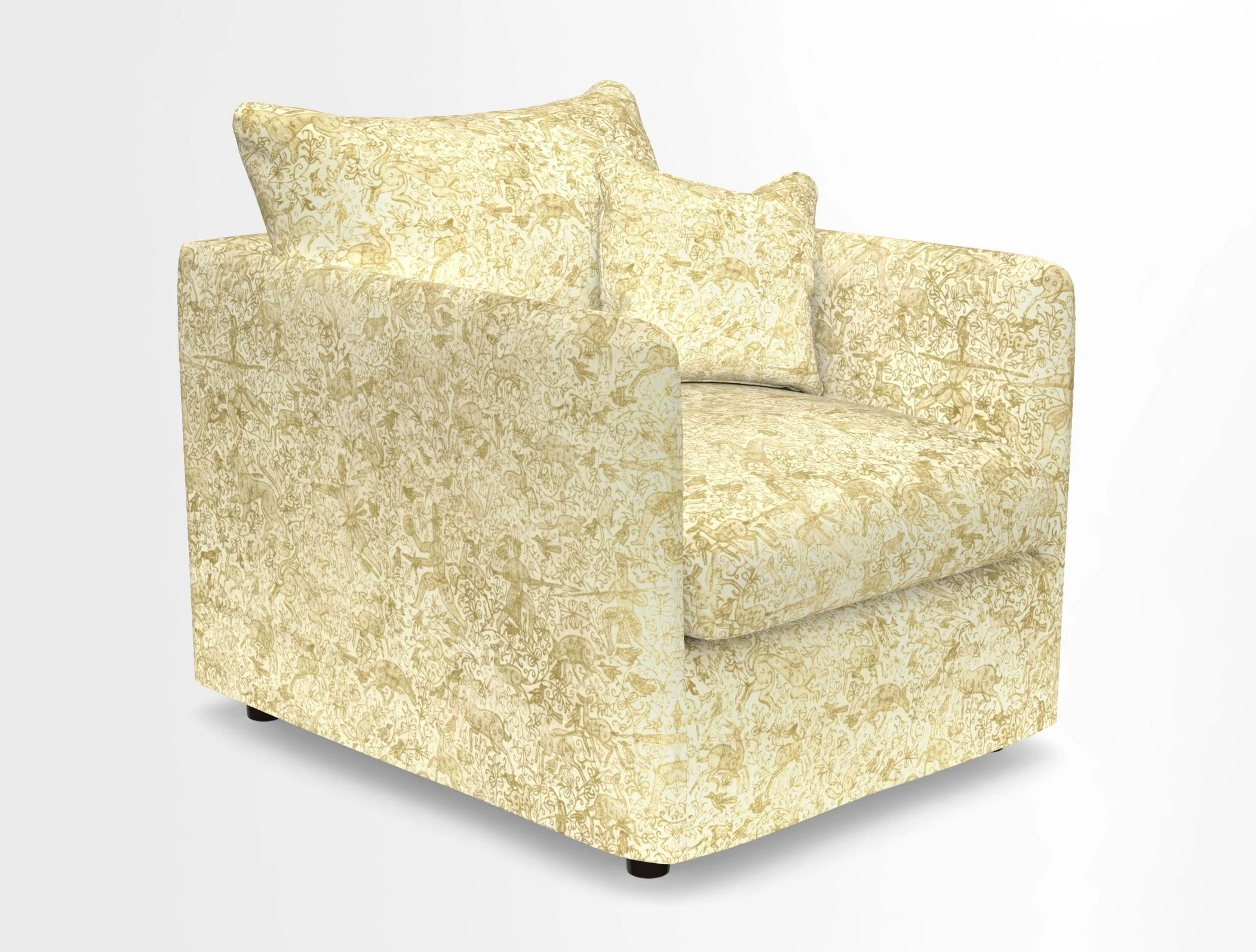Madehurst Chair in Two Tone Plain Biscuit. Loose cover option available
