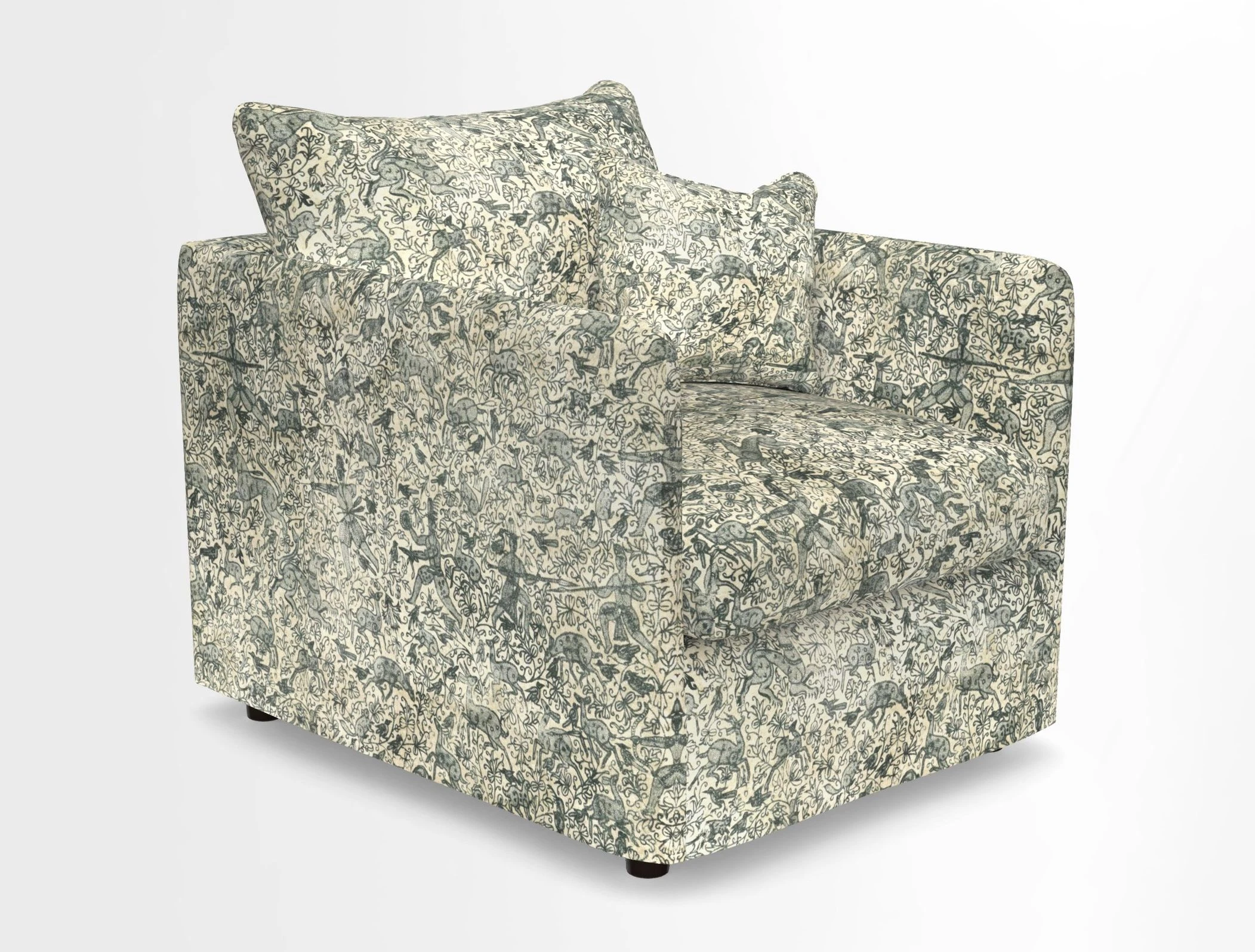 Madehurst Chair in Two Tone Plain Biscuit. Loose cover option available