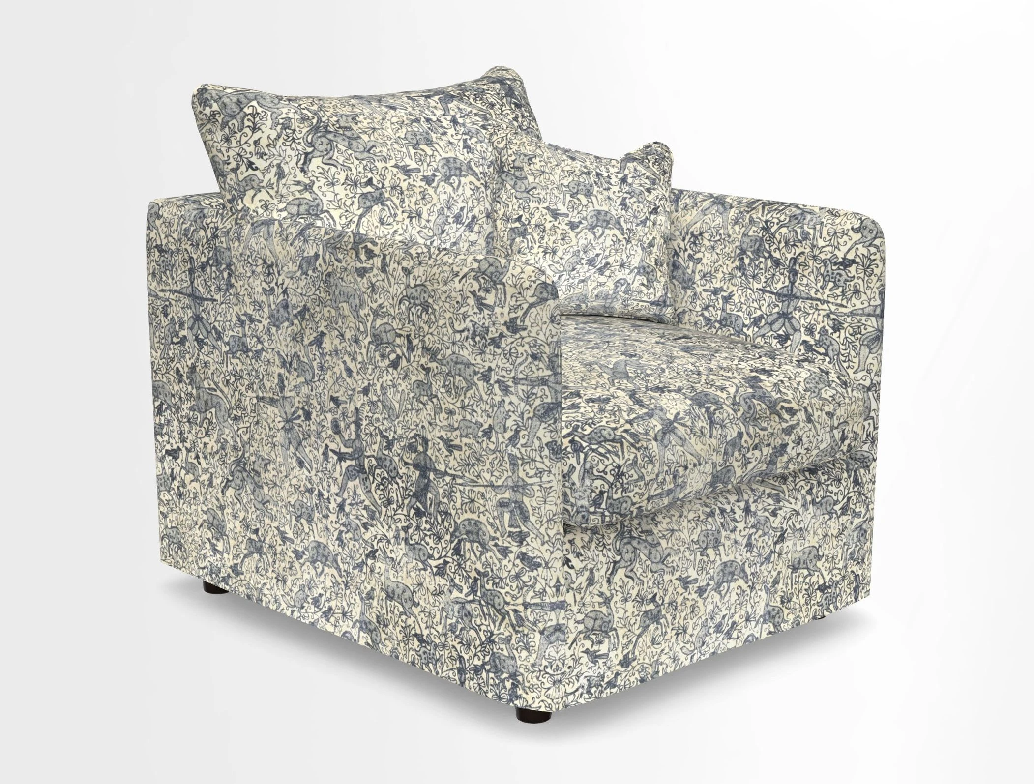 Madehurst Chair in Two Tone Plain Biscuit. Loose cover option available