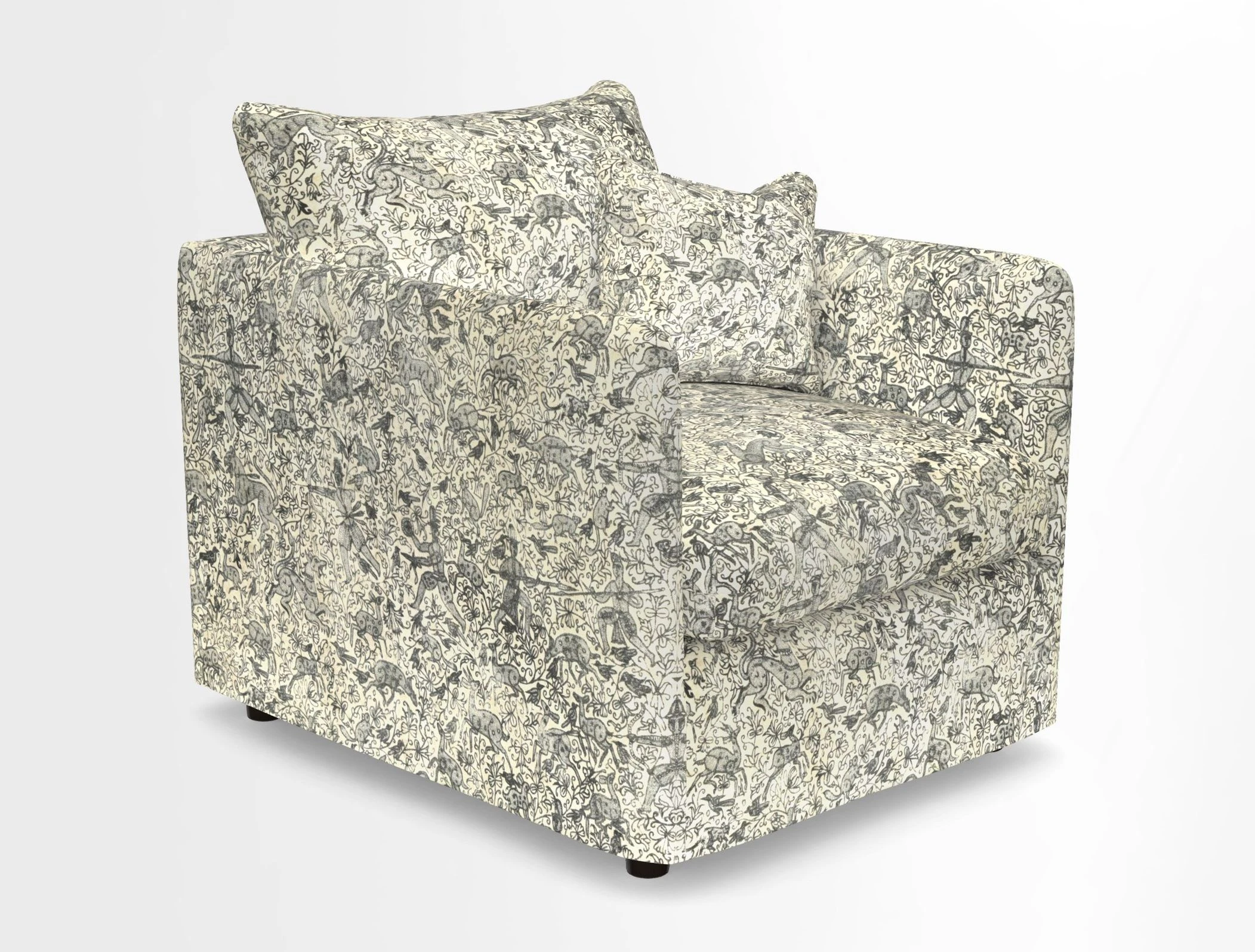 Madehurst Chair in Two Tone Plain Biscuit. Loose cover option available