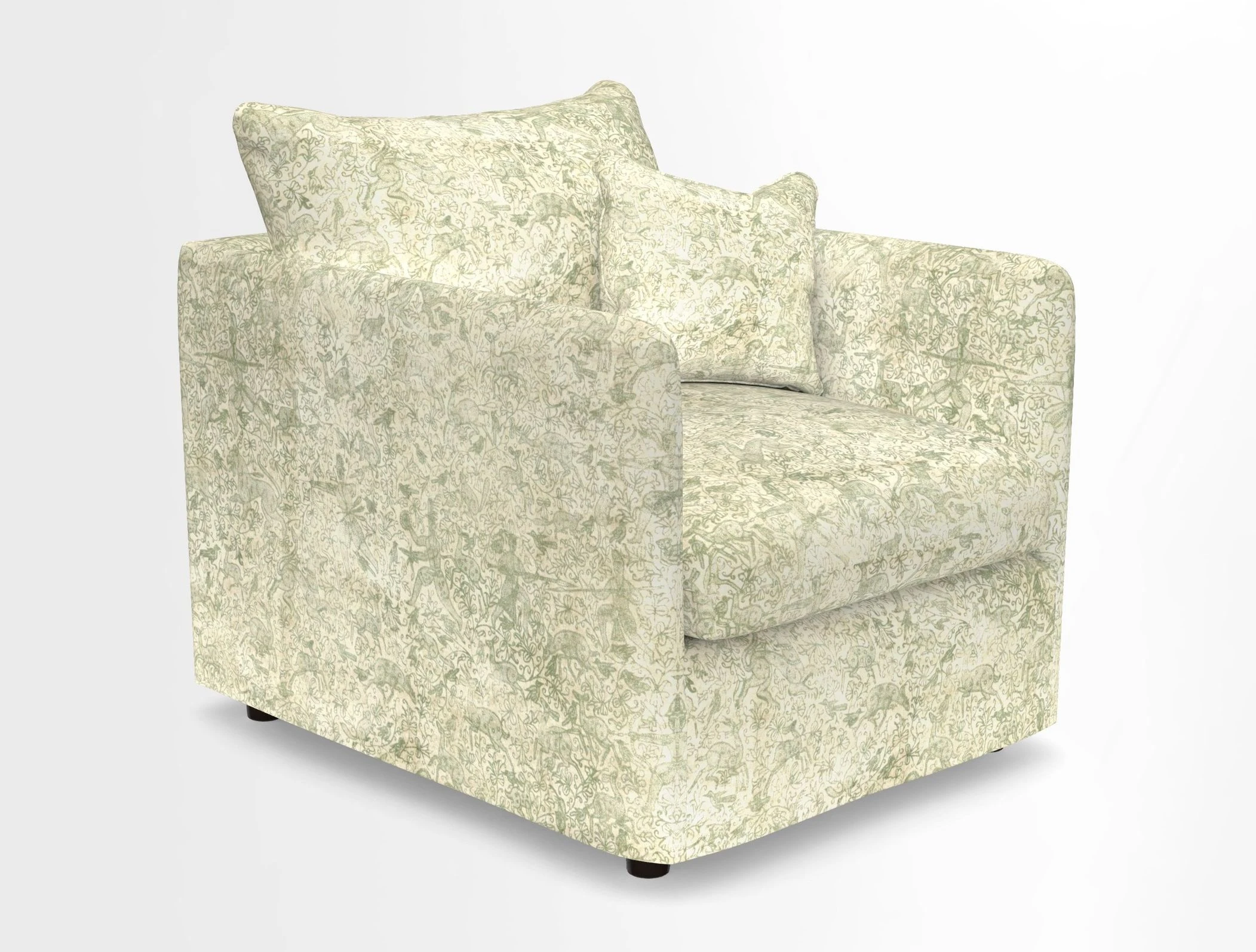 Madehurst Chair in Two Tone Plain Biscuit. Loose cover option available