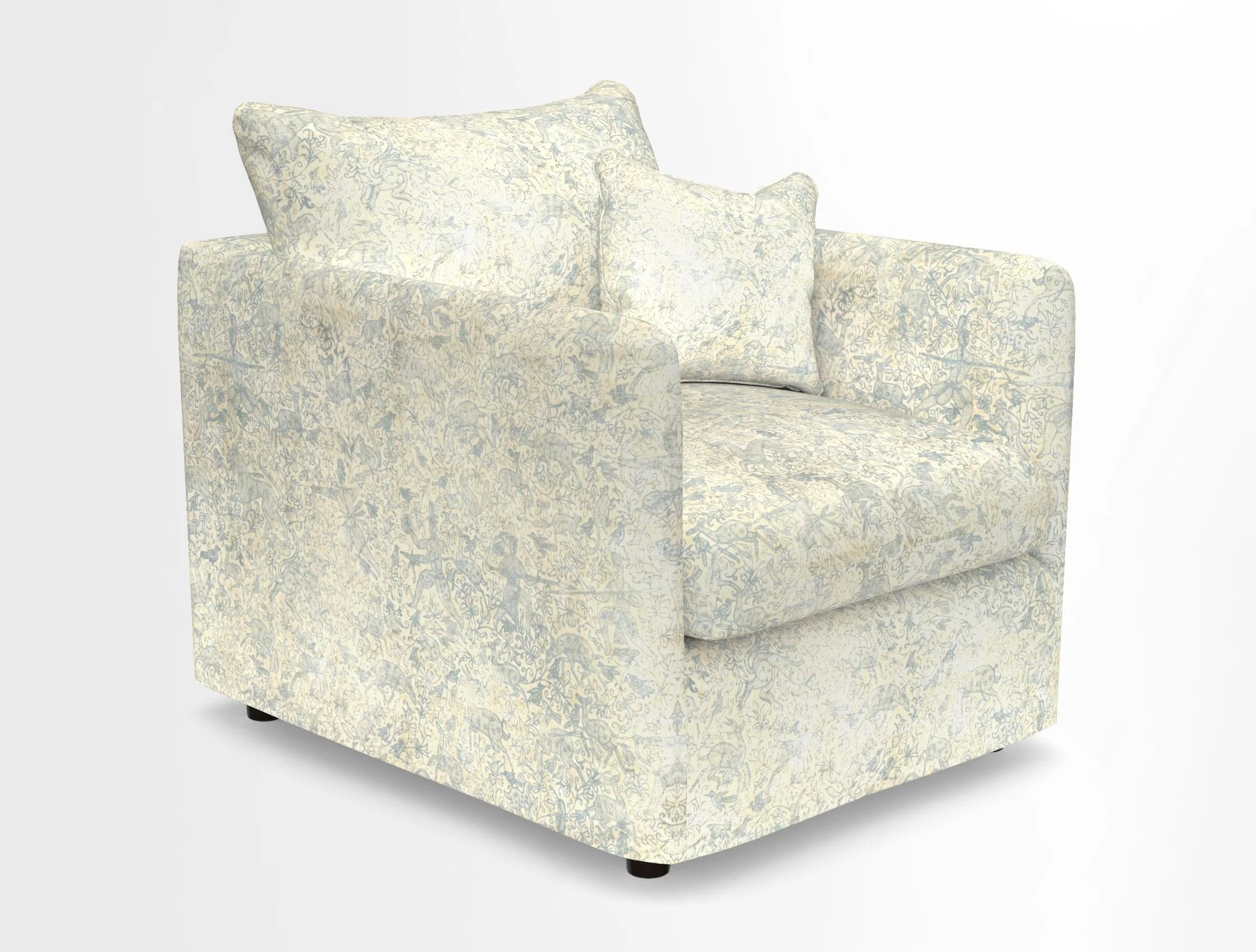 Madehurst Chair in Two Tone Plain Biscuit. Loose cover option available
