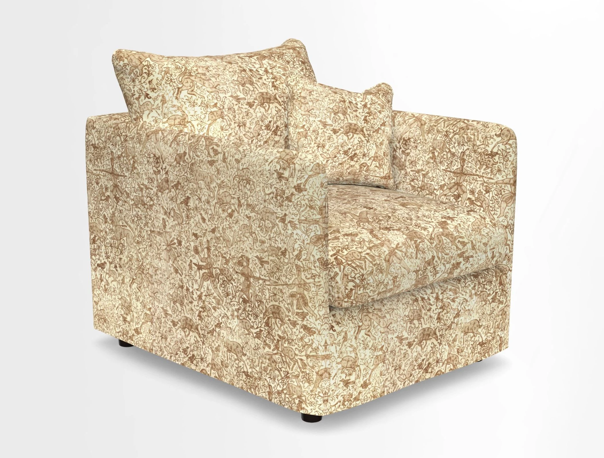 Madehurst Chair in Two Tone Plain Biscuit. Loose cover option available
