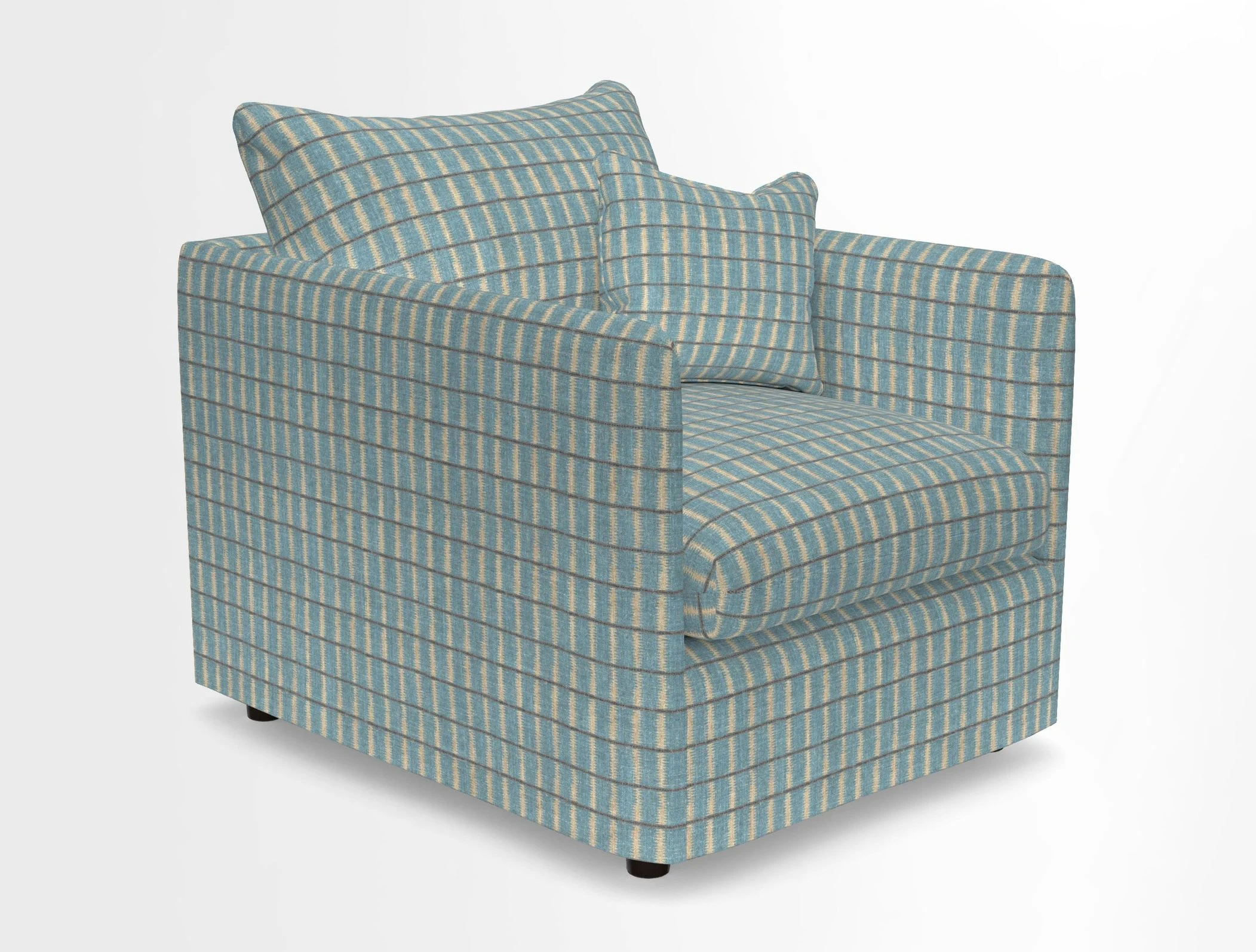 Madehurst Chair in Two Tone Plain Biscuit. Loose cover option available