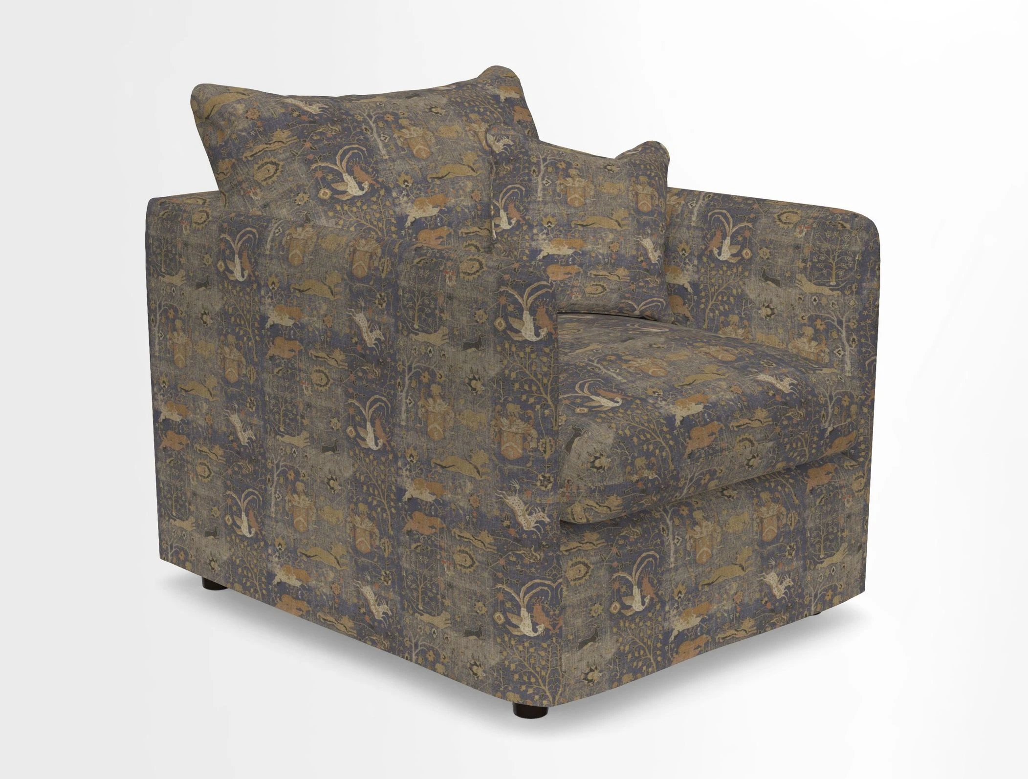 Madehurst Chair in Two Tone Plain Biscuit. Loose cover option available