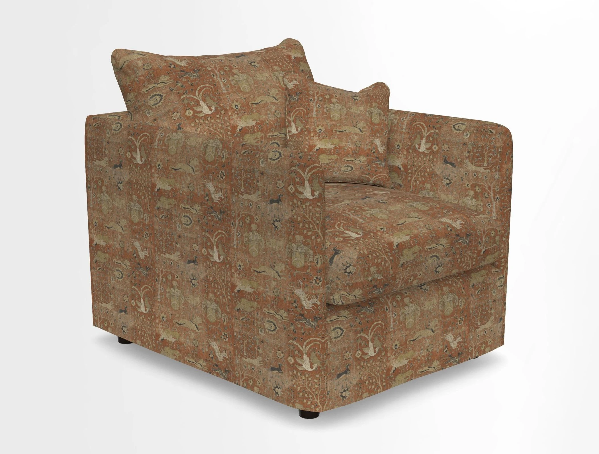 Madehurst Chair in Two Tone Plain Biscuit. Loose cover option available