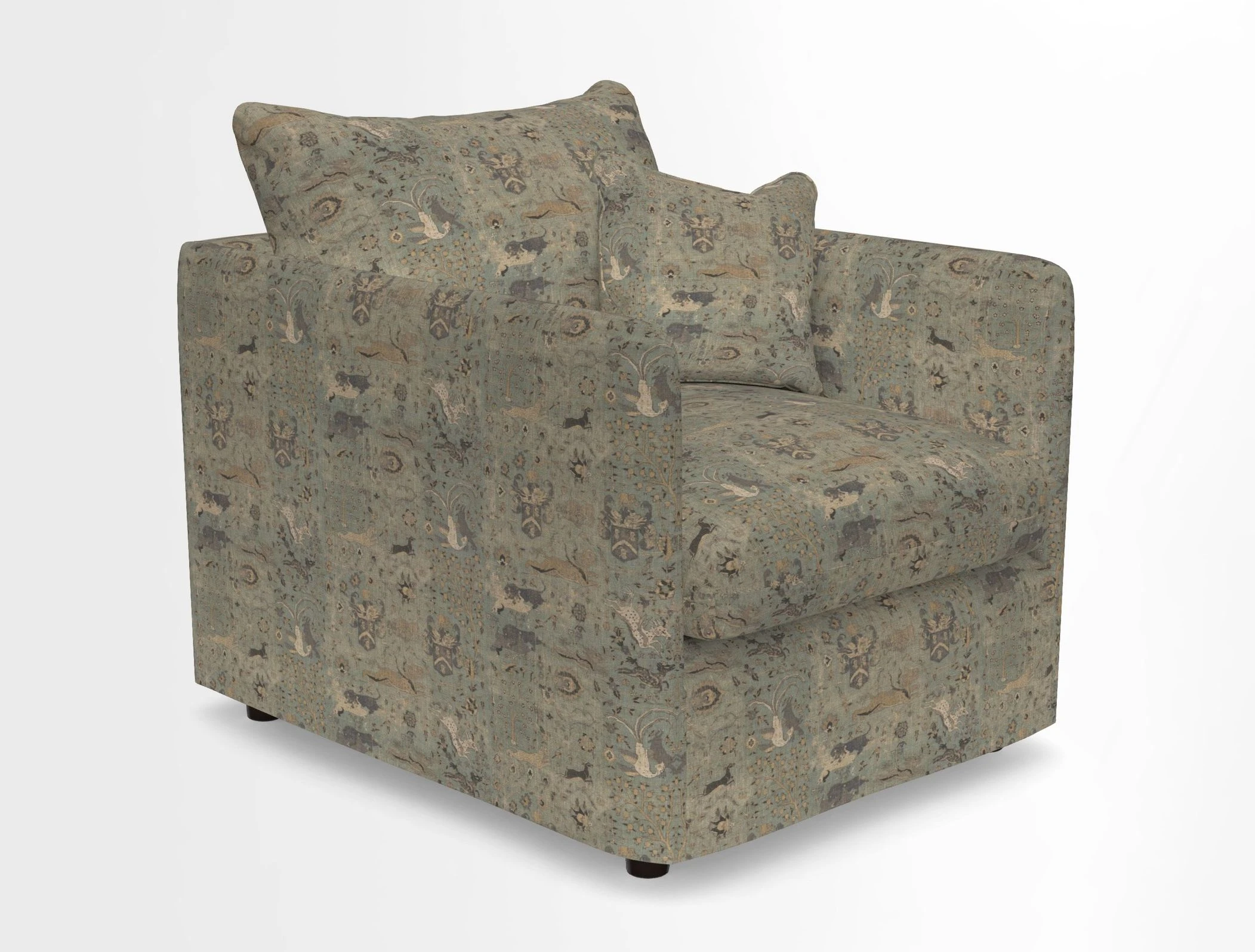 Madehurst Chair in Two Tone Plain Biscuit. Loose cover option available