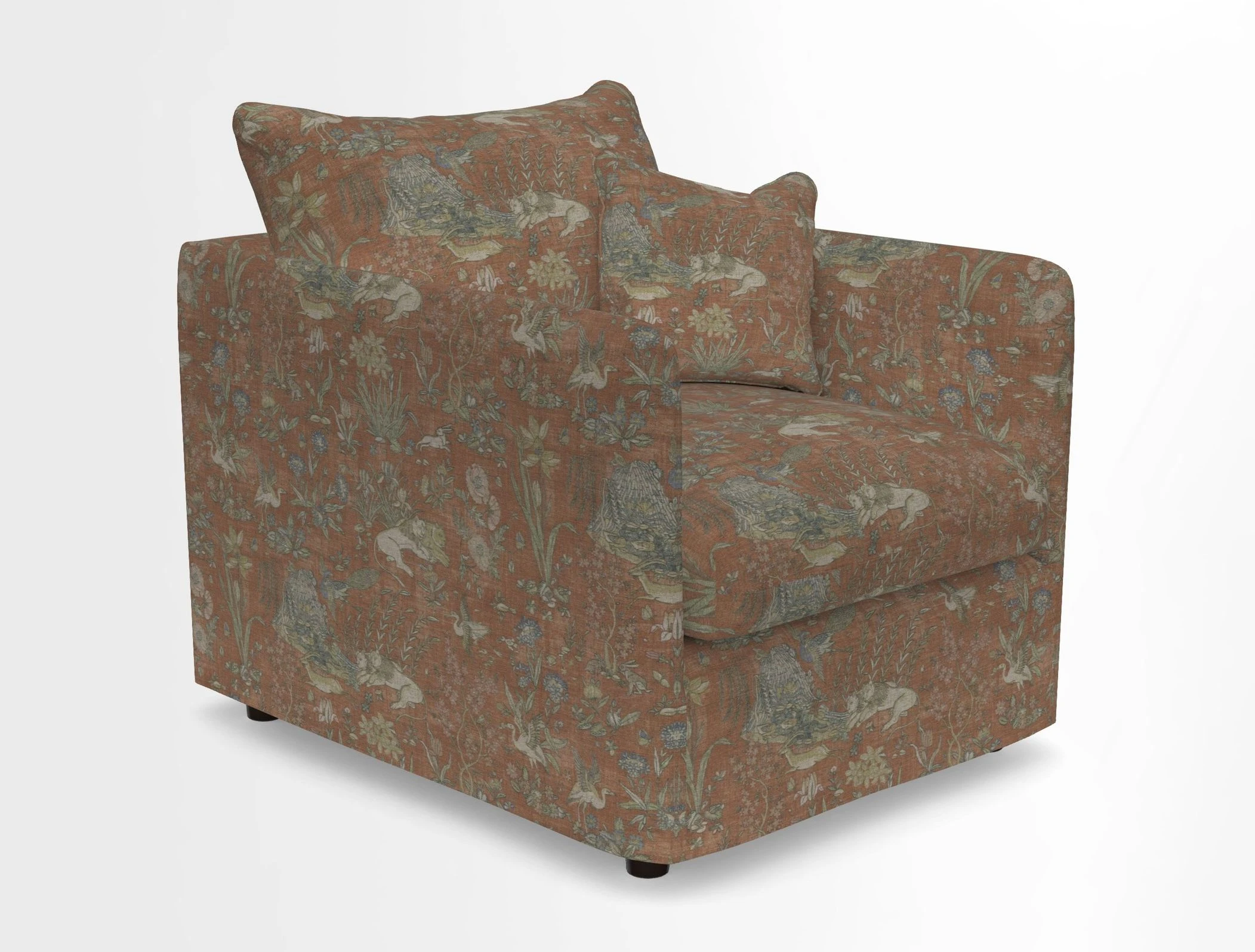 Madehurst Chair in Two Tone Plain Biscuit. Loose cover option available