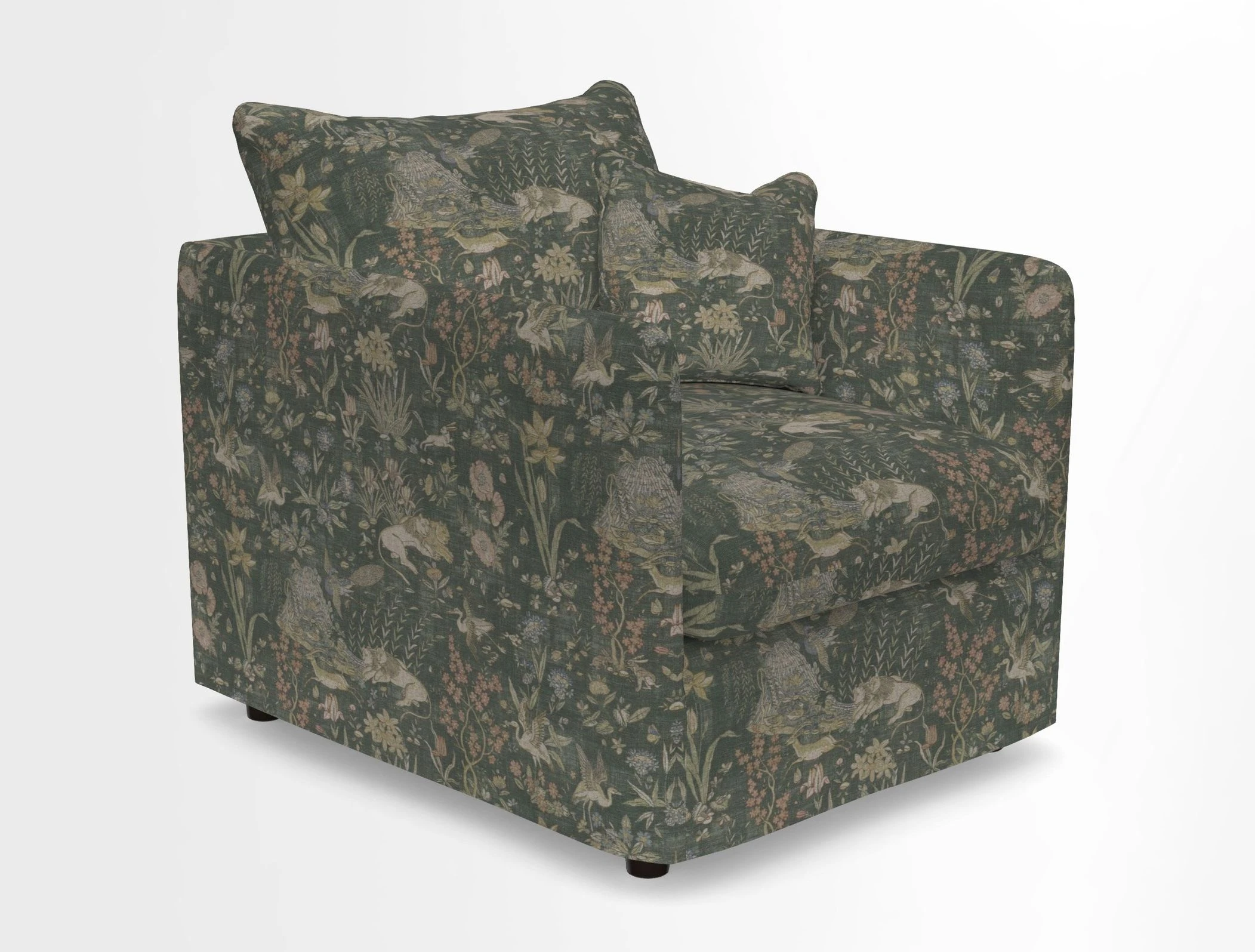 Madehurst Chair in Two Tone Plain Biscuit. Loose cover option available