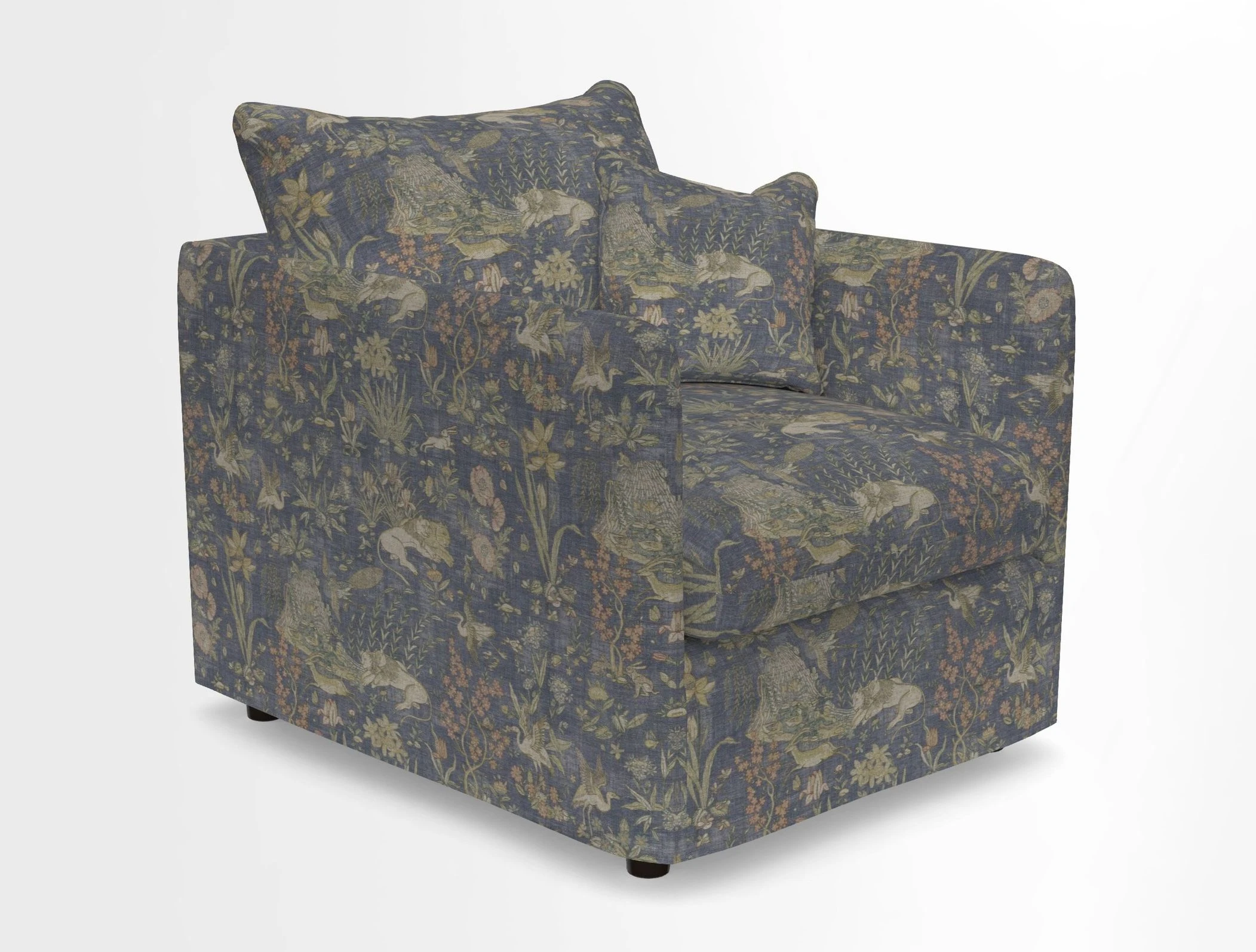 Madehurst Chair in Two Tone Plain Biscuit. Loose cover option available