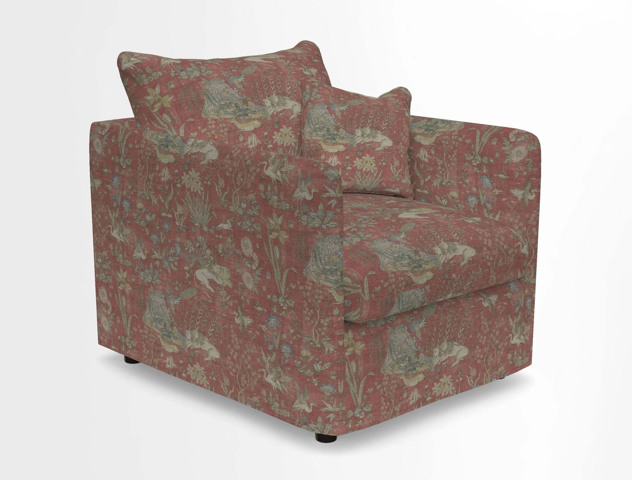 Madehurst Chair in Two Tone Plain Biscuit. Loose cover option available