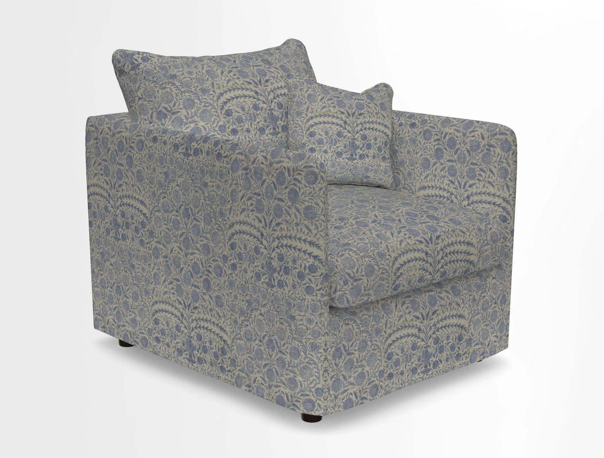 Madehurst Chair in Two Tone Plain Biscuit. Loose cover option available