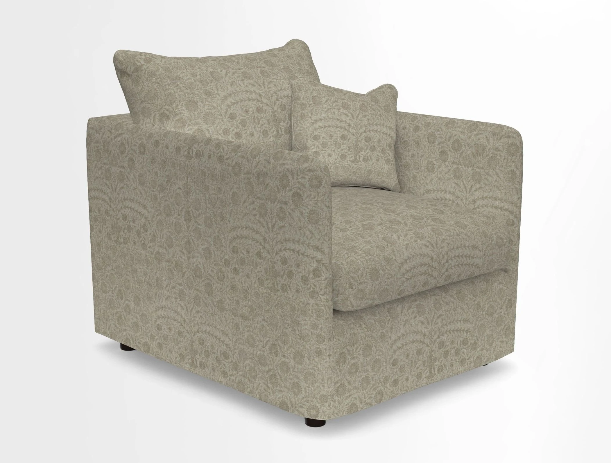 Madehurst Chair in Two Tone Plain Biscuit. Loose cover option available