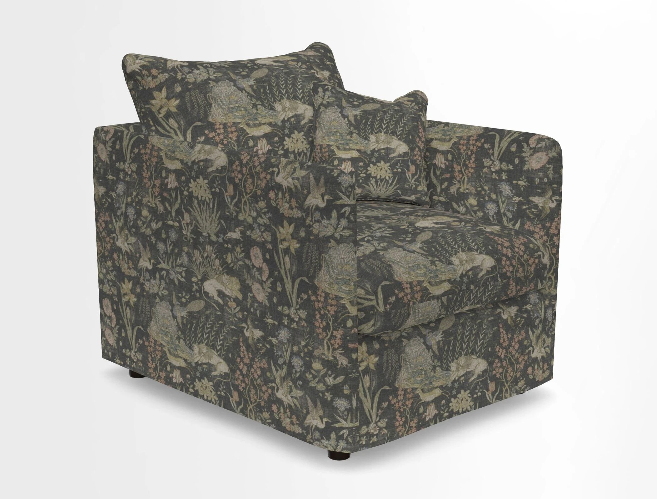 Madehurst Chair in Two Tone Plain Biscuit. Loose cover option available