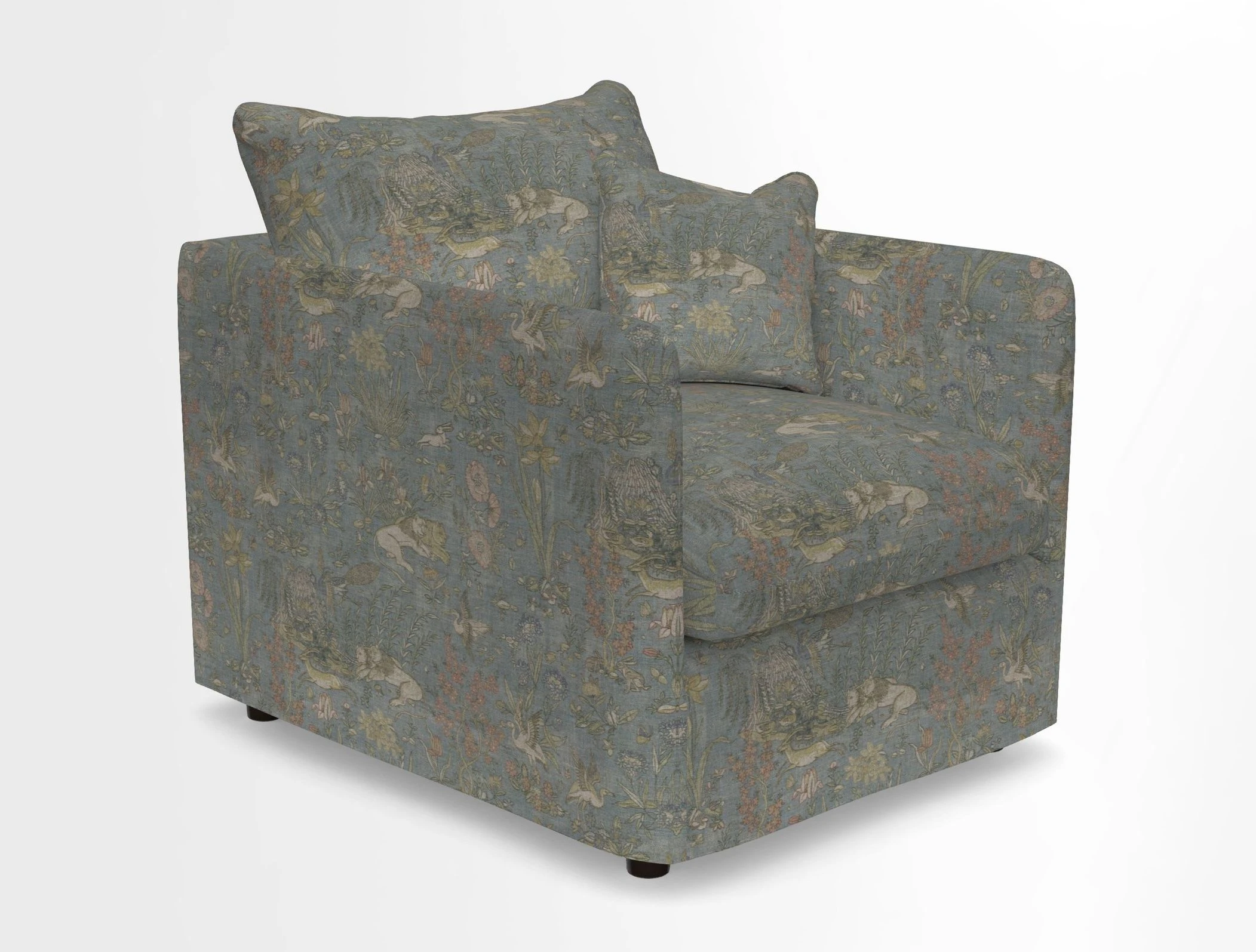 Madehurst Chair in Two Tone Plain Biscuit. Loose cover option available