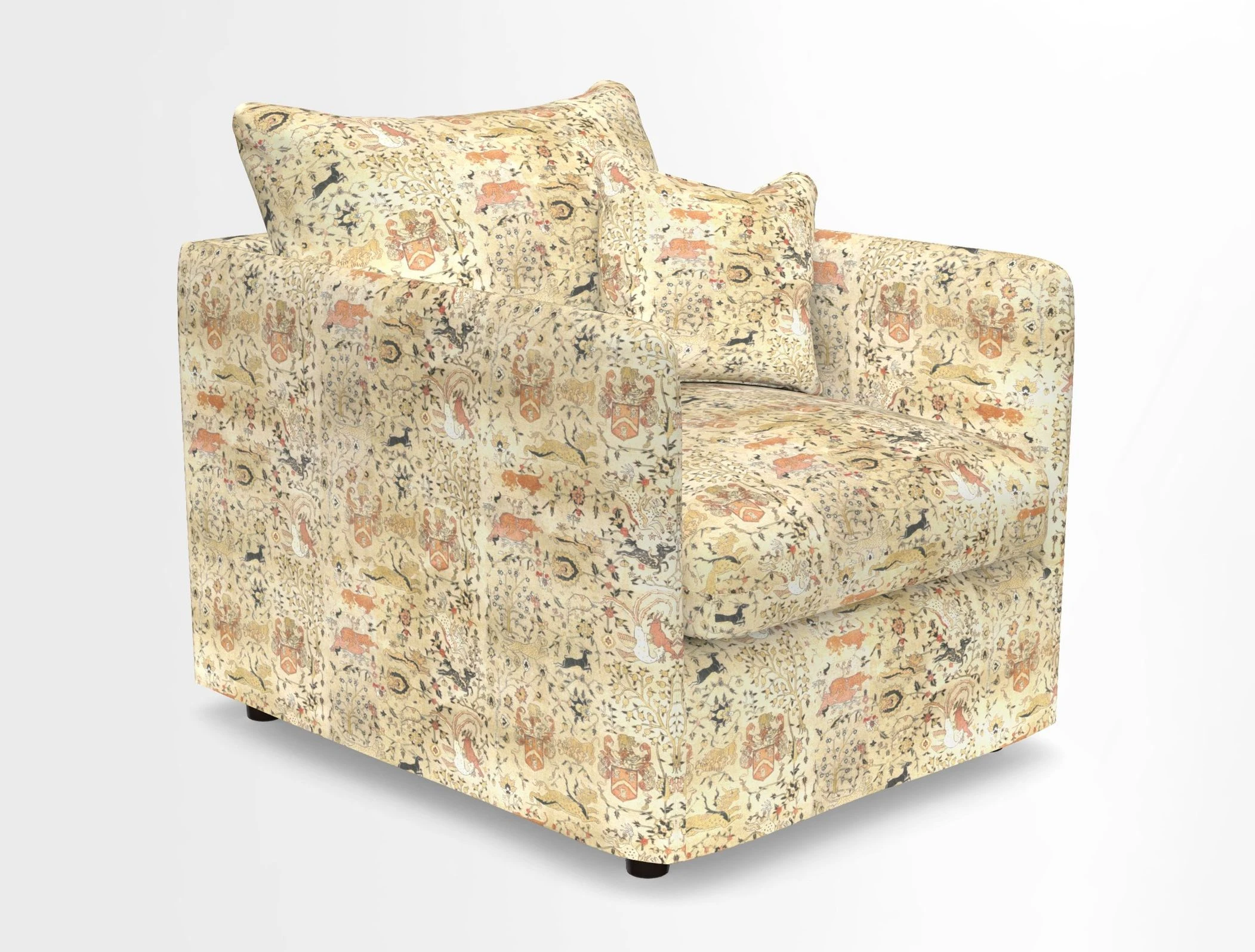 Madehurst Chair in Two Tone Plain Biscuit. Loose cover option available
