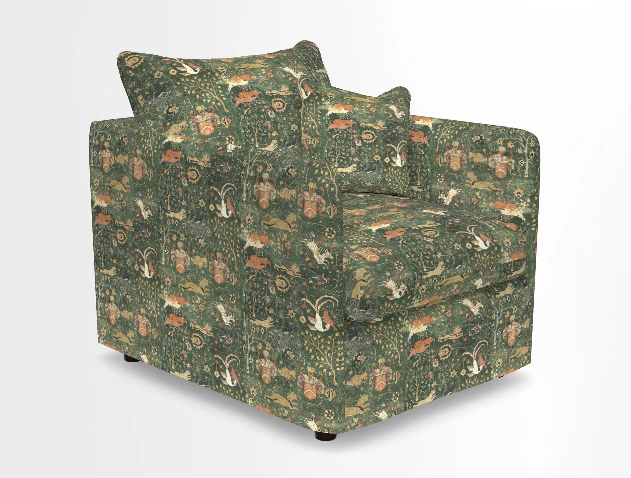 Madehurst Chair in Two Tone Plain Biscuit. Loose cover option available