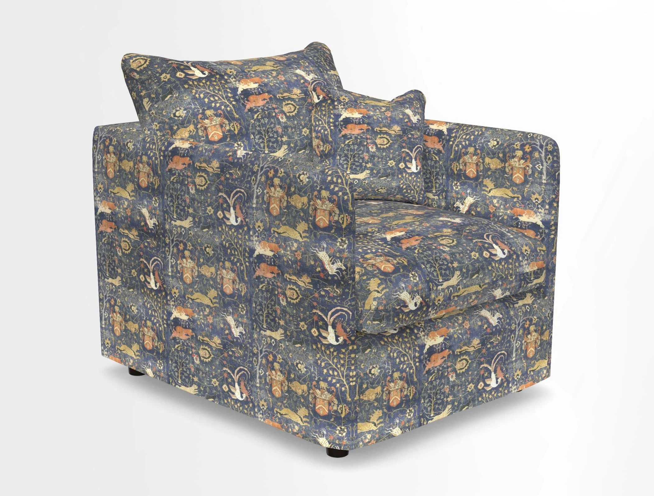 Madehurst Chair in Two Tone Plain Biscuit. Loose cover option available