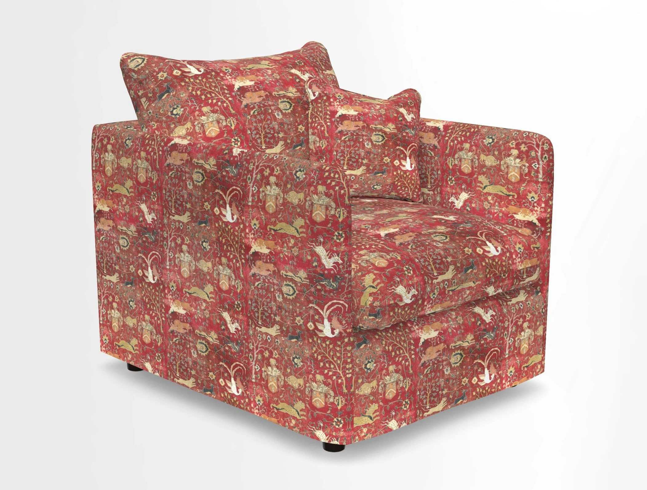 Madehurst Chair in Two Tone Plain Biscuit. Loose cover option available