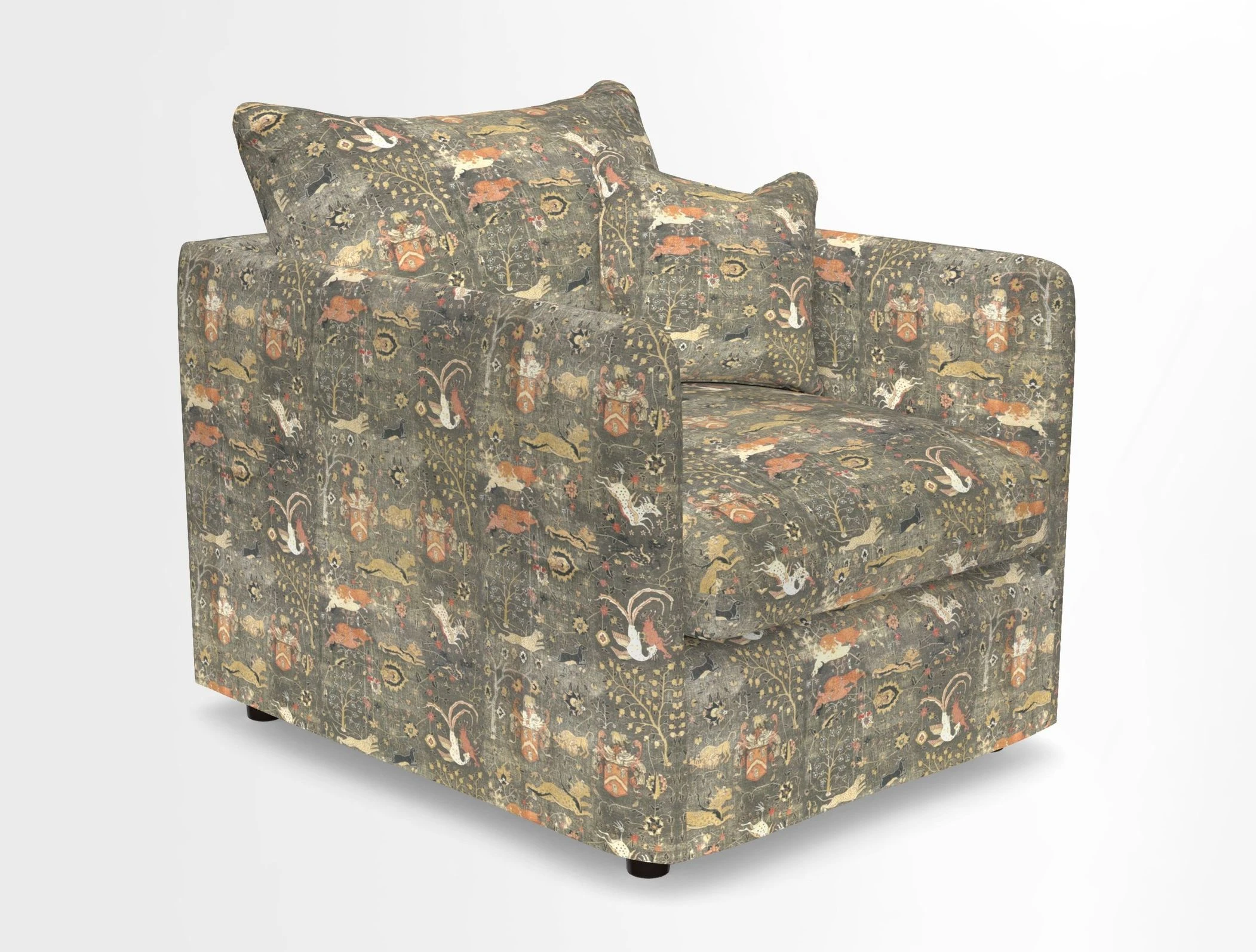 Madehurst Chair in Two Tone Plain Biscuit. Loose cover option available