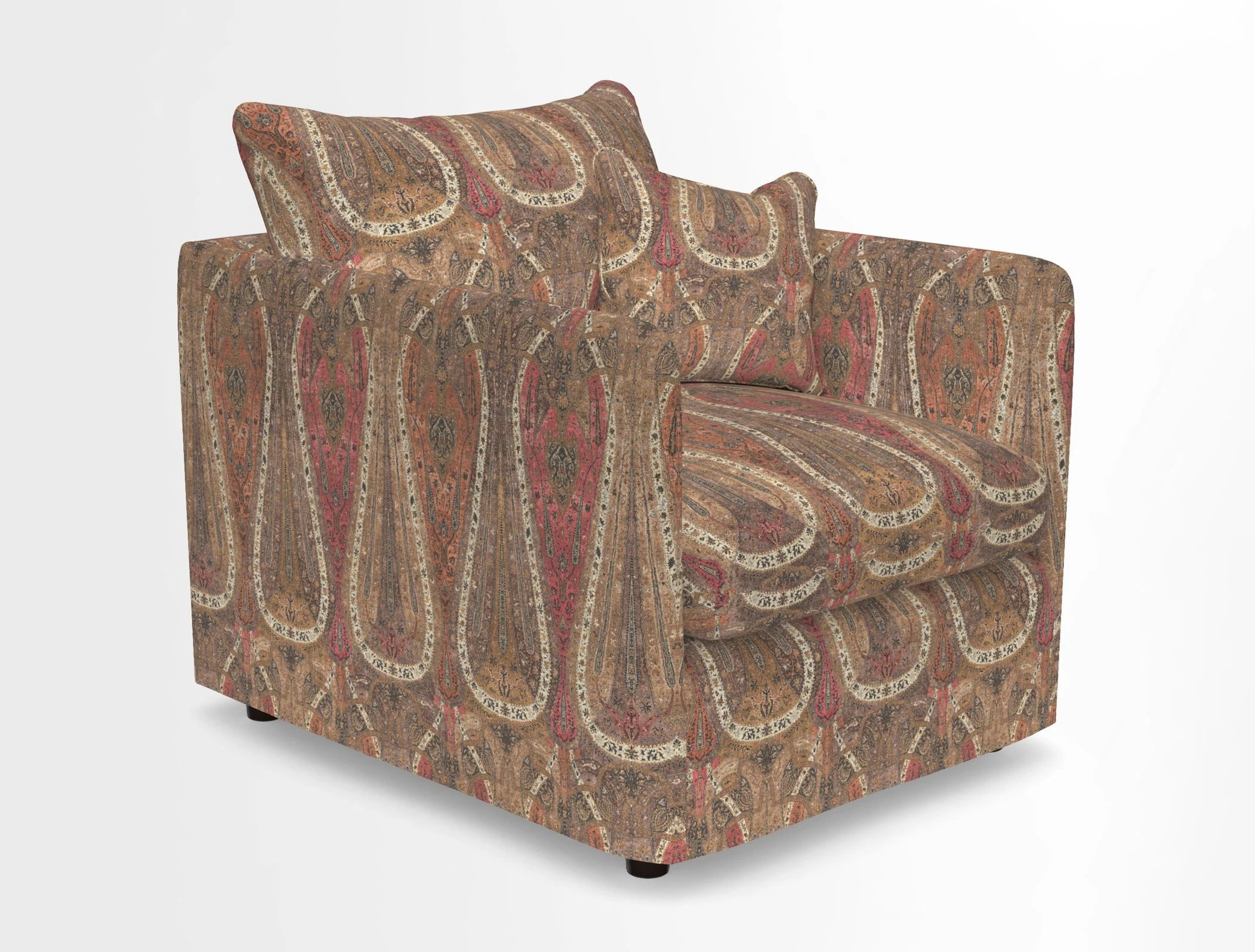 Madehurst Chair in Two Tone Plain Biscuit. Loose cover option available