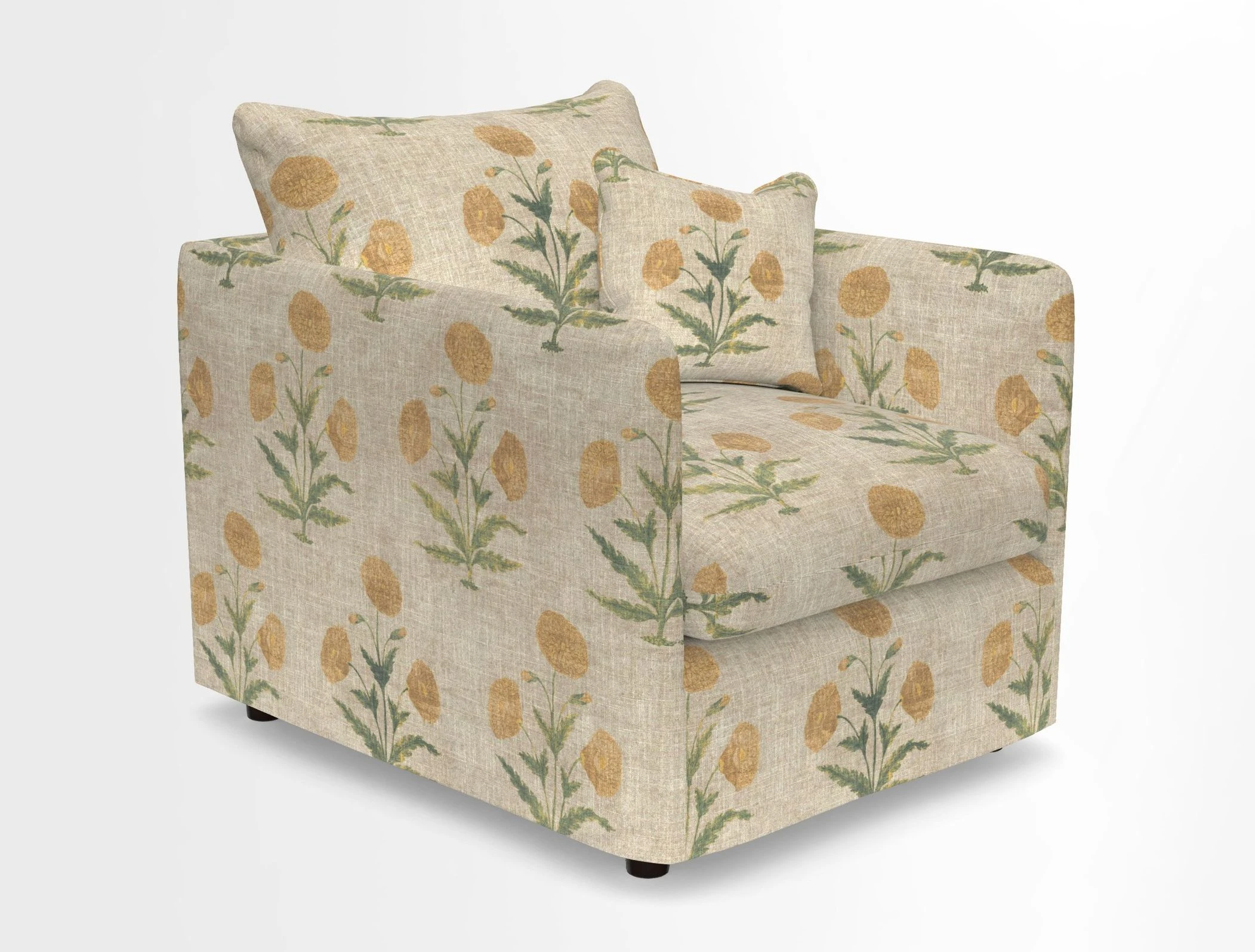 Madehurst Chair in Two Tone Plain Biscuit. Loose cover option available
