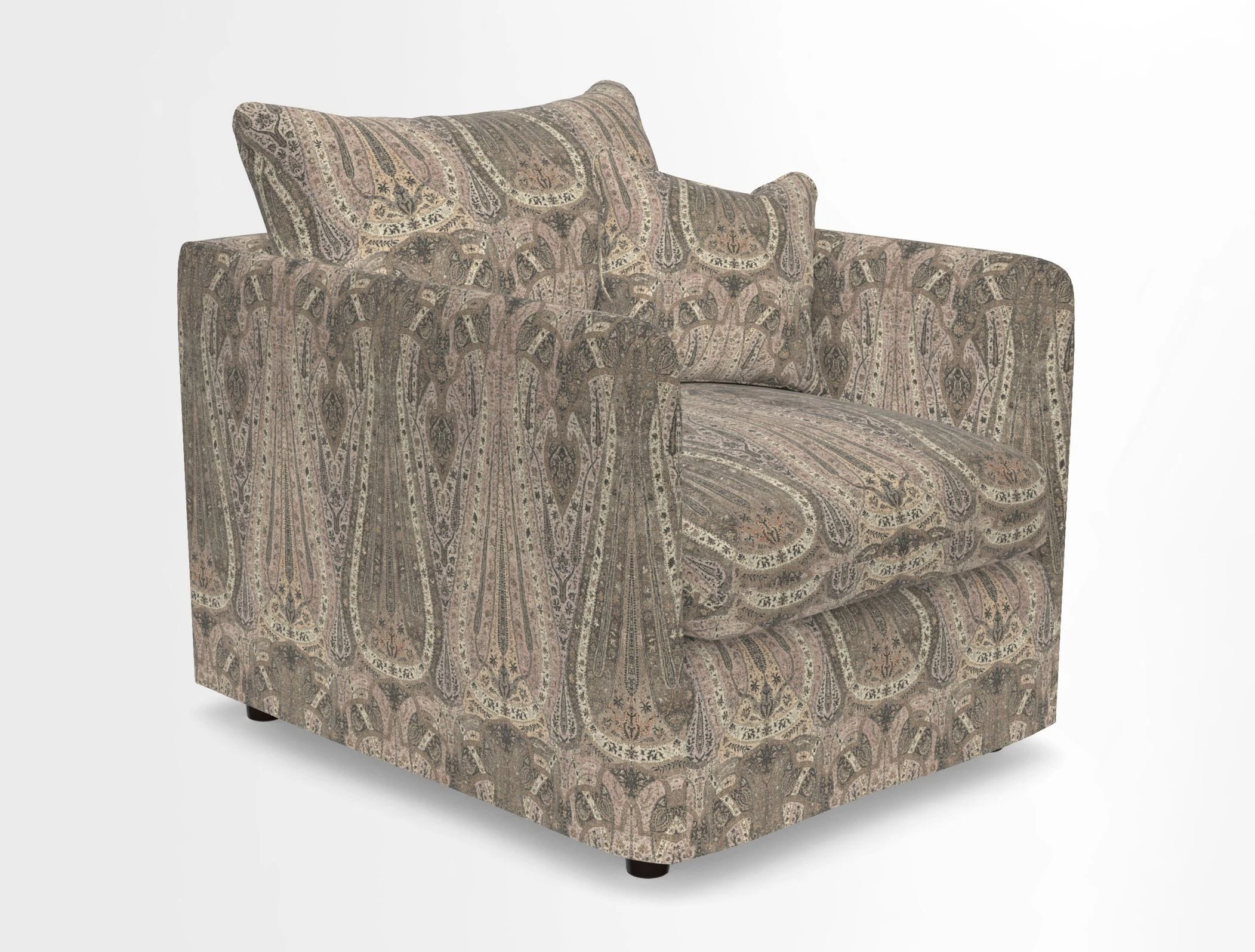 Madehurst Chair in Two Tone Plain Biscuit. Loose cover option available