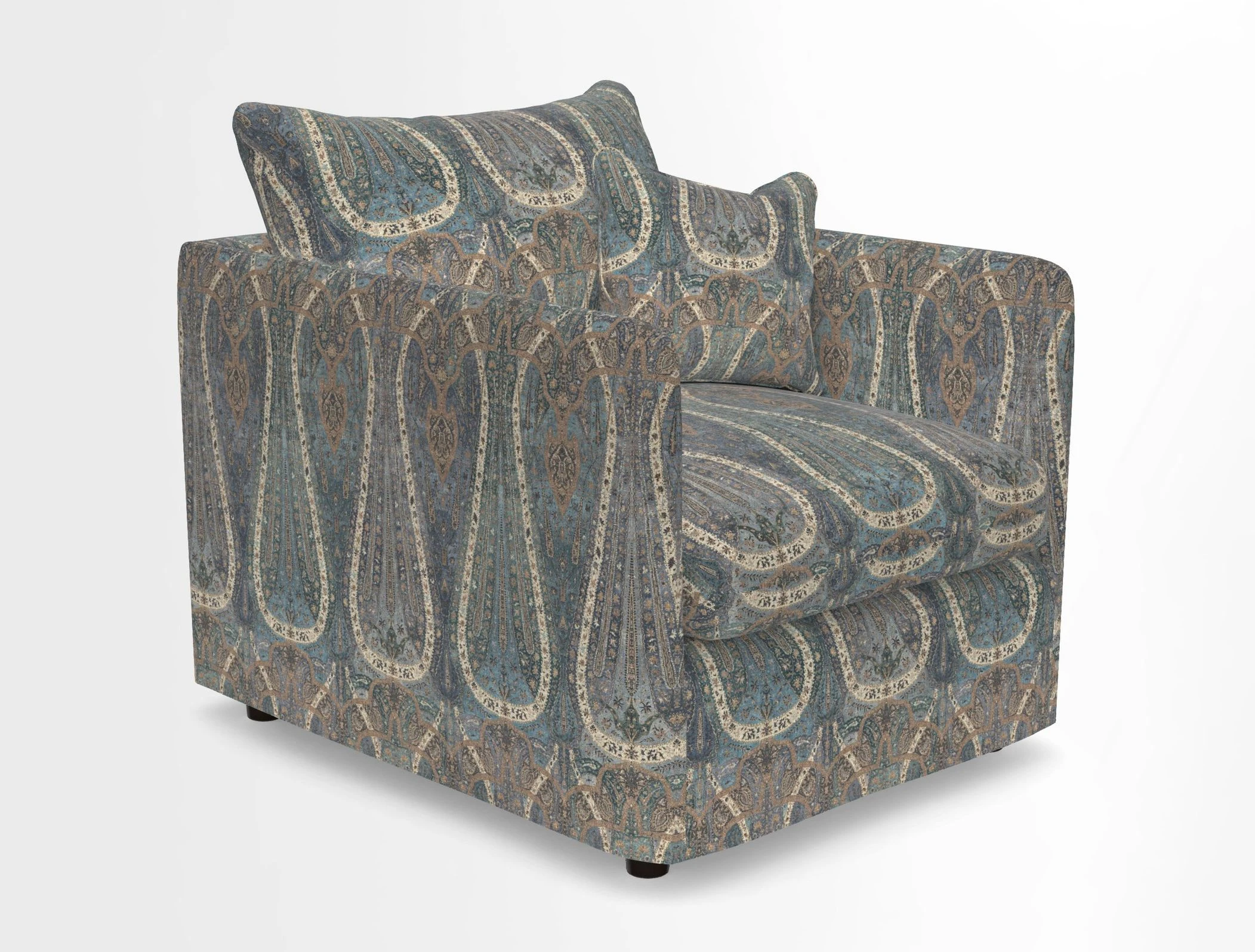 Madehurst Chair in Two Tone Plain Biscuit. Loose cover option available
