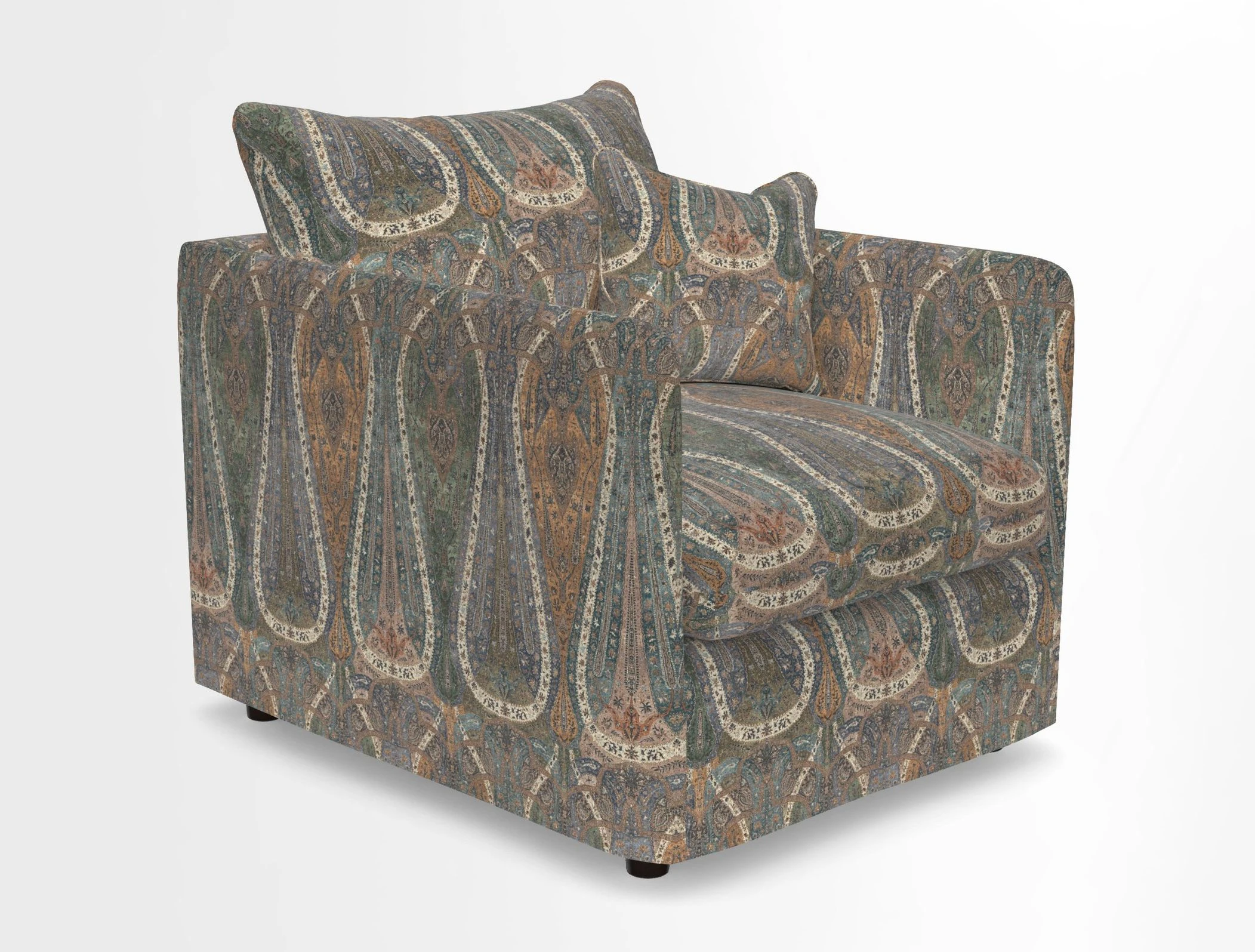 Madehurst Chair in Two Tone Plain Biscuit. Loose cover option available