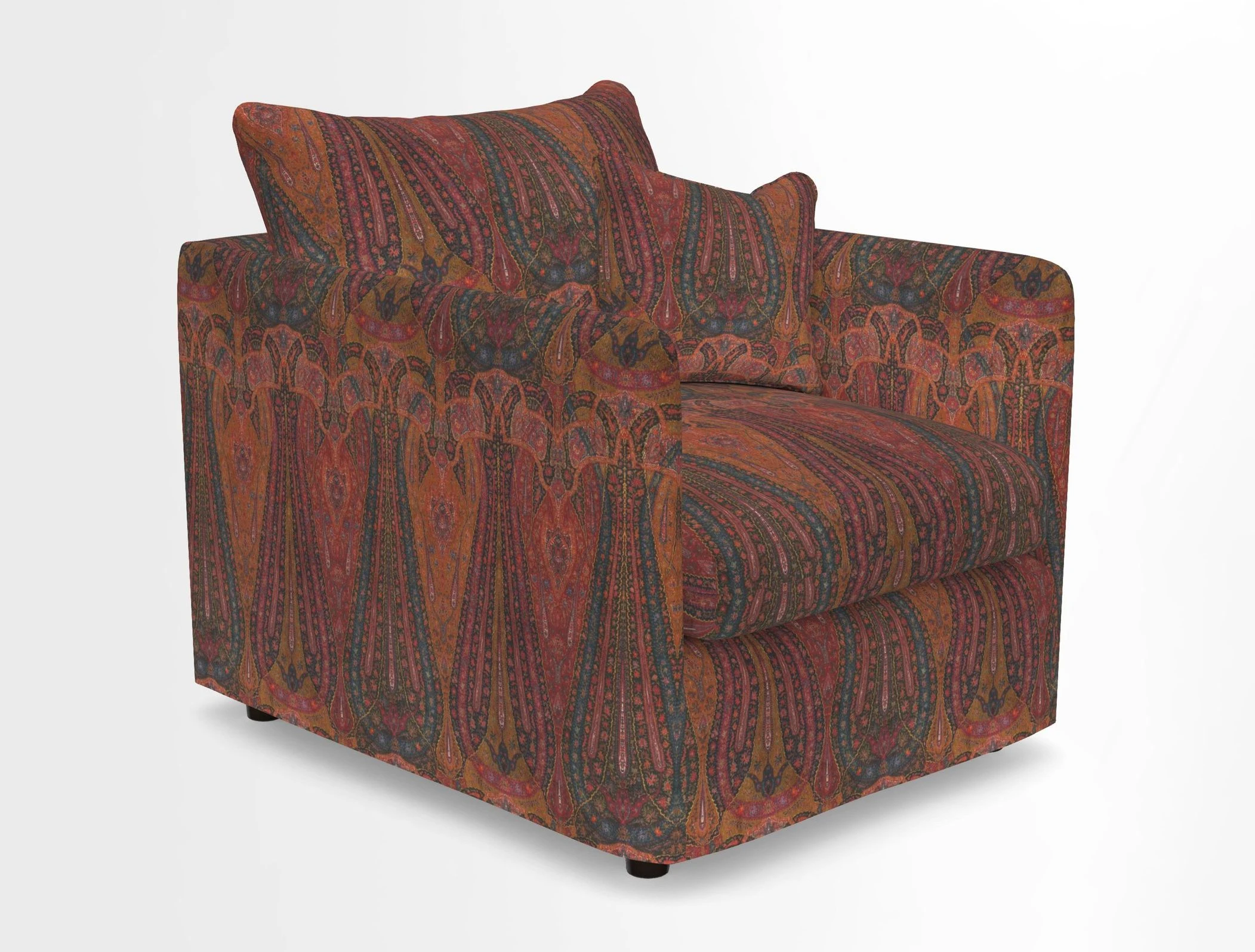 Madehurst Chair in Two Tone Plain Biscuit. Loose cover option available
