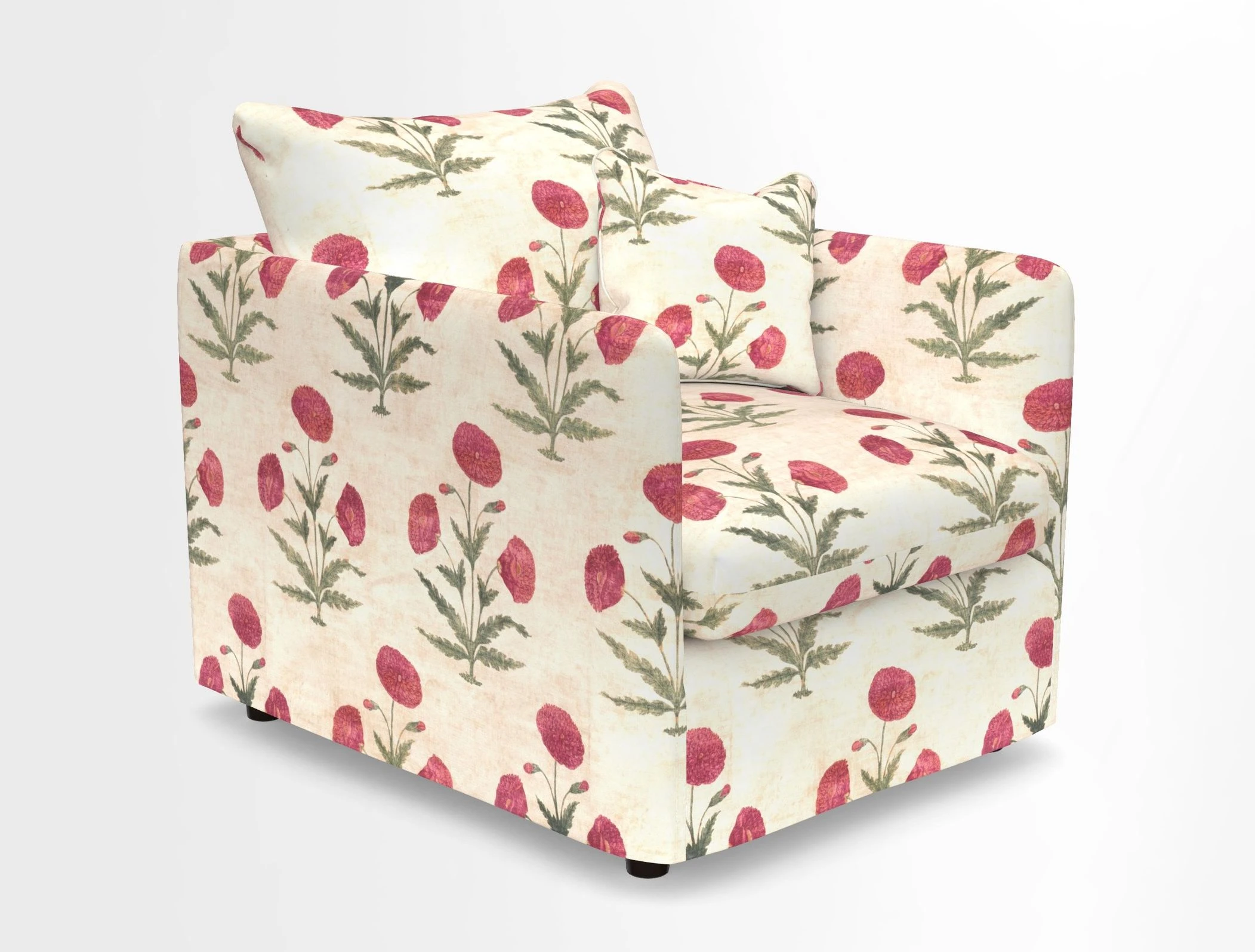 Madehurst Chair in Two Tone Plain Biscuit. Loose cover option available