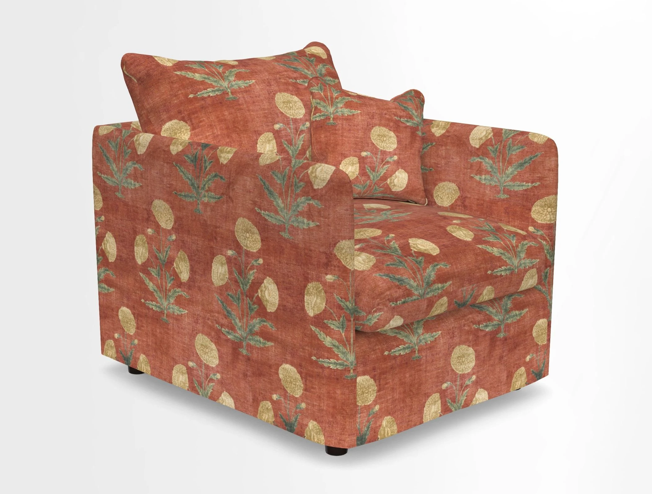 Madehurst Chair in Two Tone Plain Biscuit. Loose cover option available