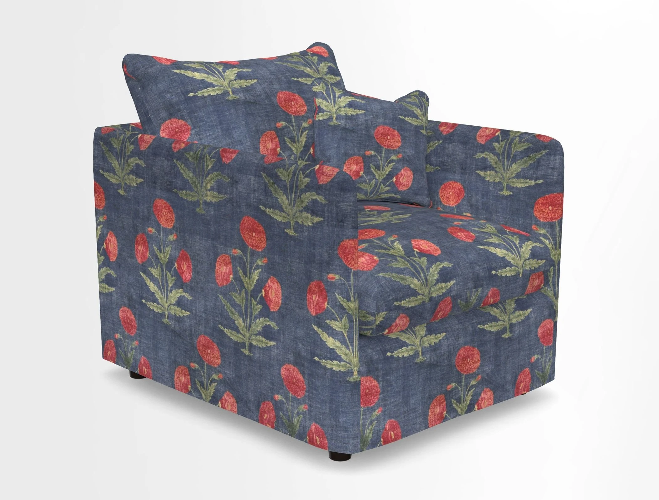 Madehurst Chair in Two Tone Plain Biscuit. Loose cover option available