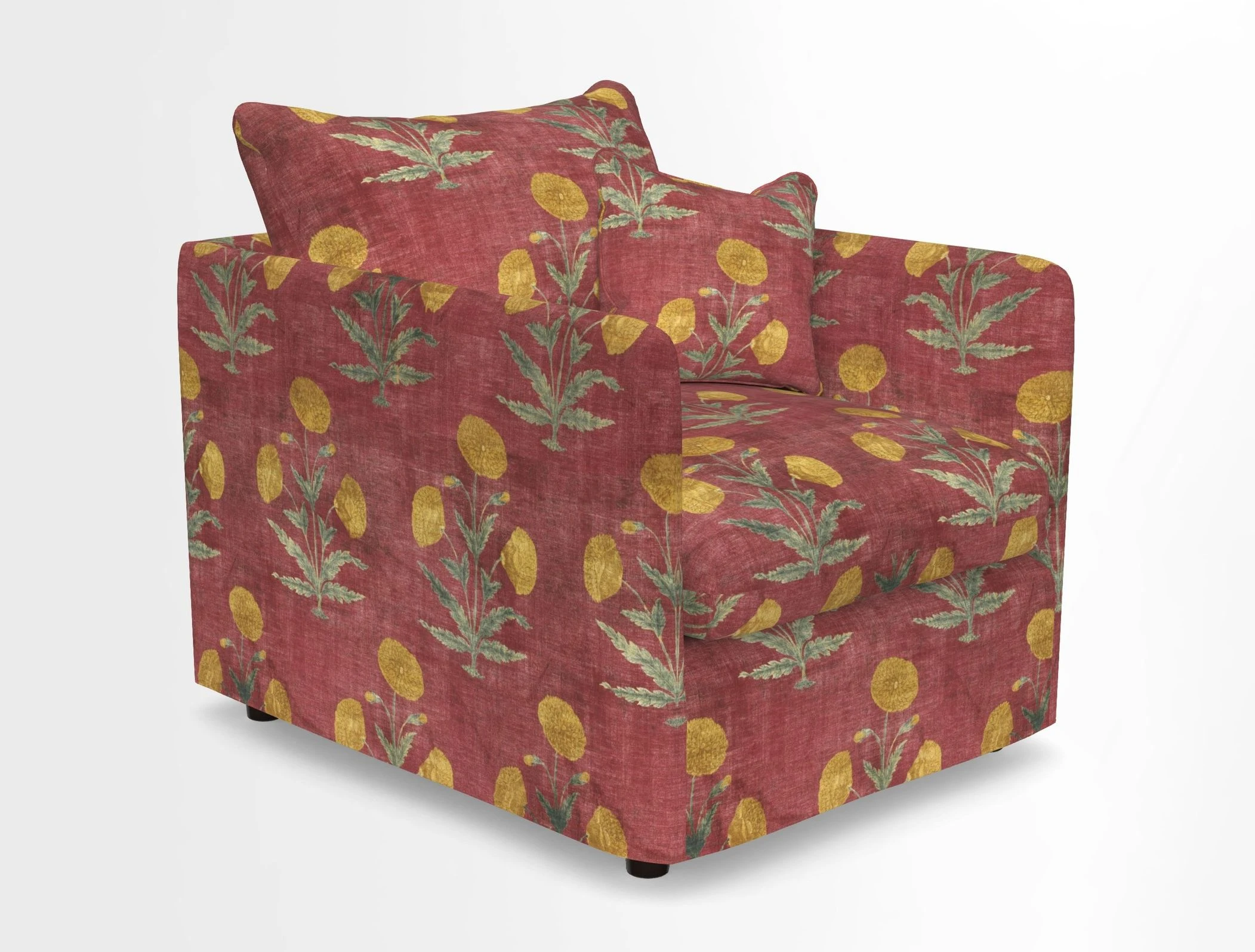 Madehurst Chair in Two Tone Plain Biscuit. Loose cover option available
