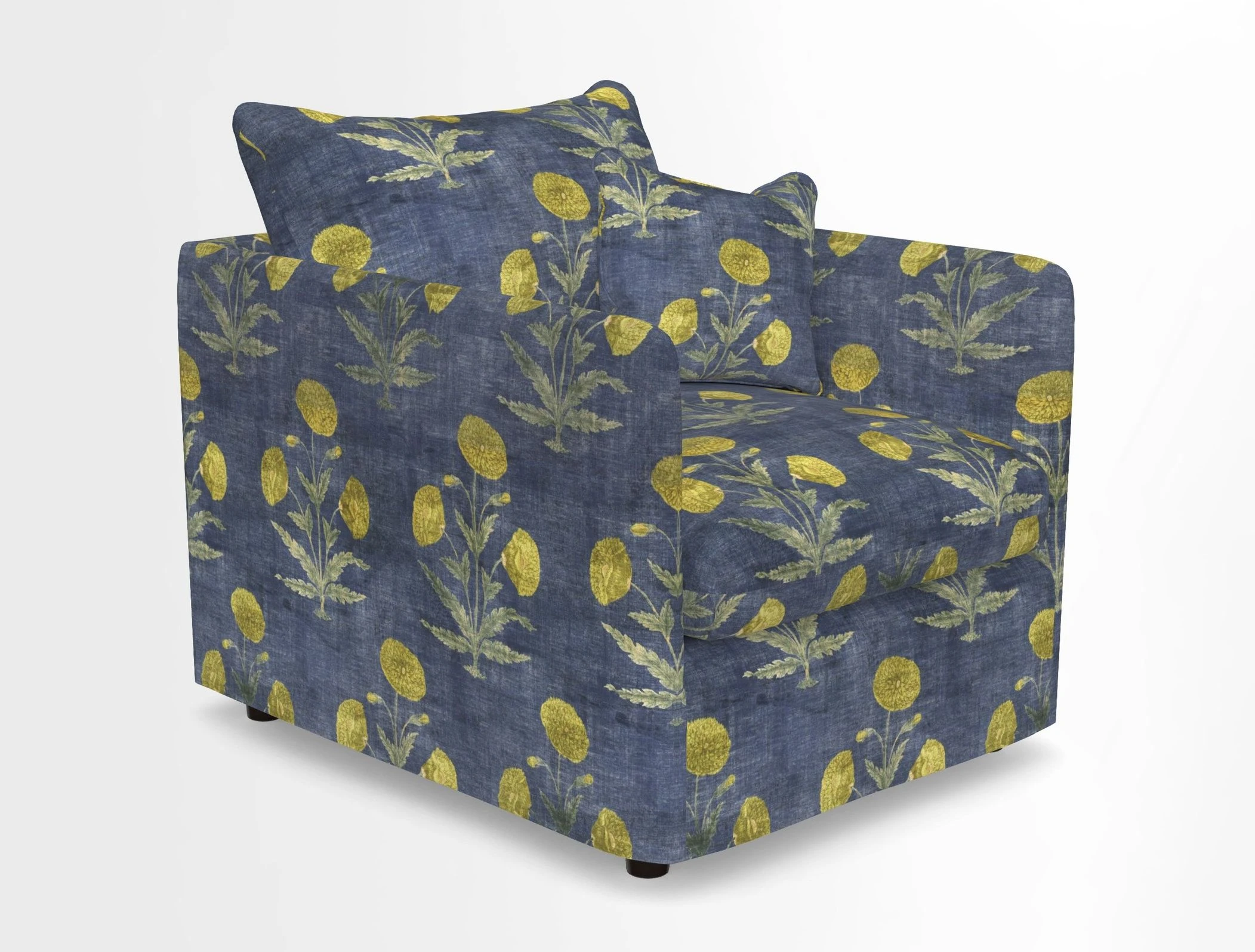 Madehurst Chair in Two Tone Plain Biscuit. Loose cover option available