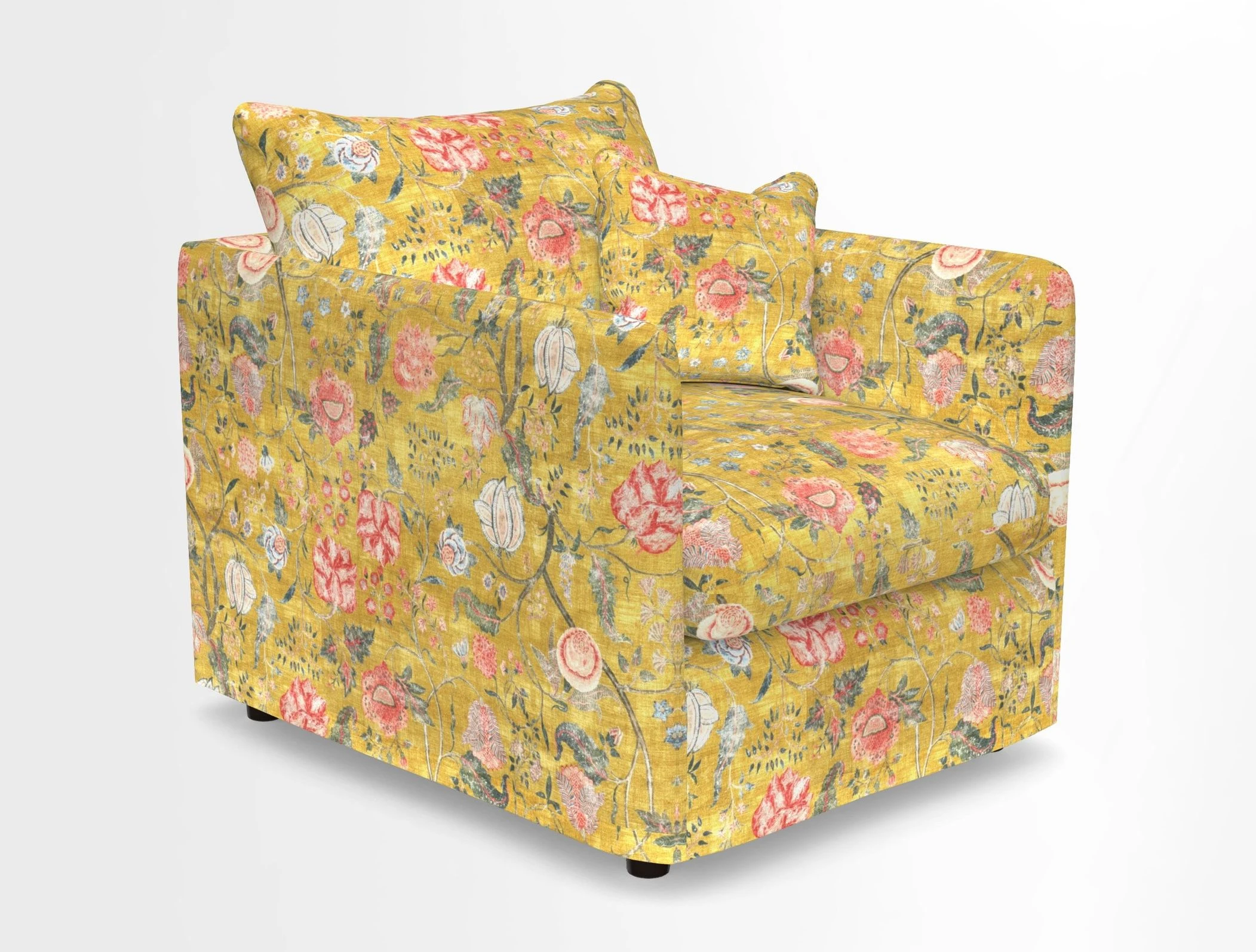 Madehurst Chair in Two Tone Plain Biscuit. Loose cover option available