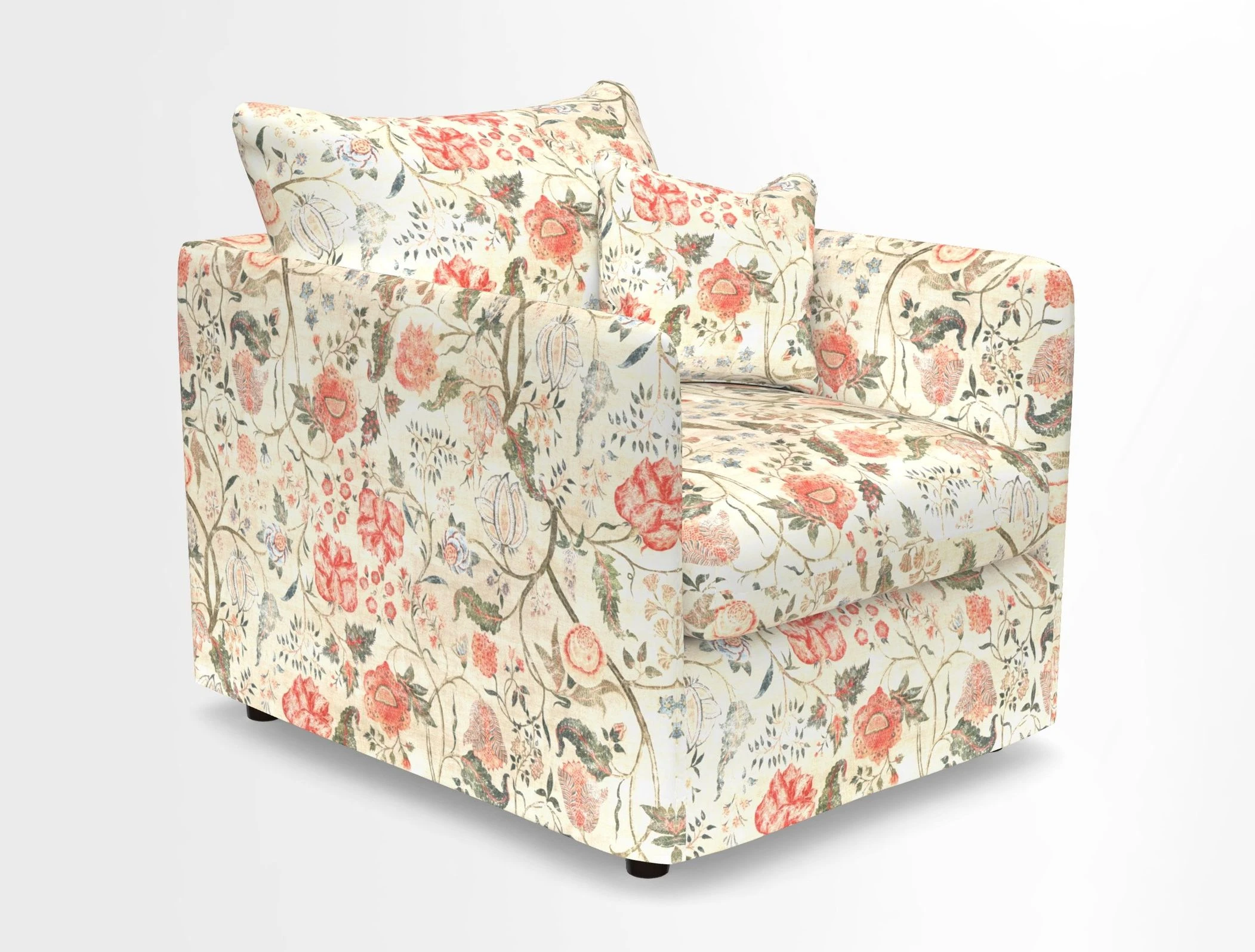 Madehurst Chair in Two Tone Plain Biscuit. Loose cover option available