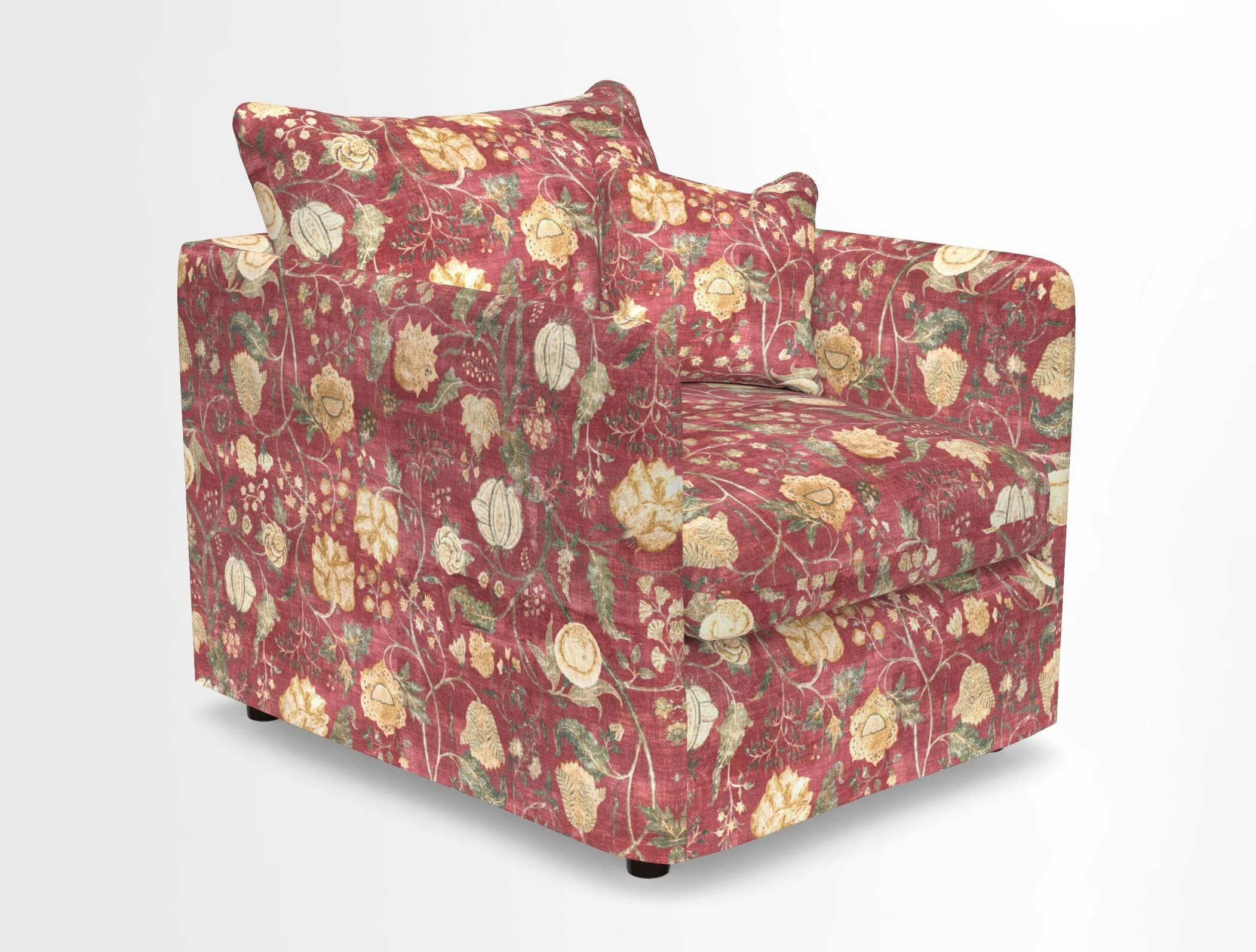 Madehurst Chair in Two Tone Plain Biscuit. Loose cover option available
