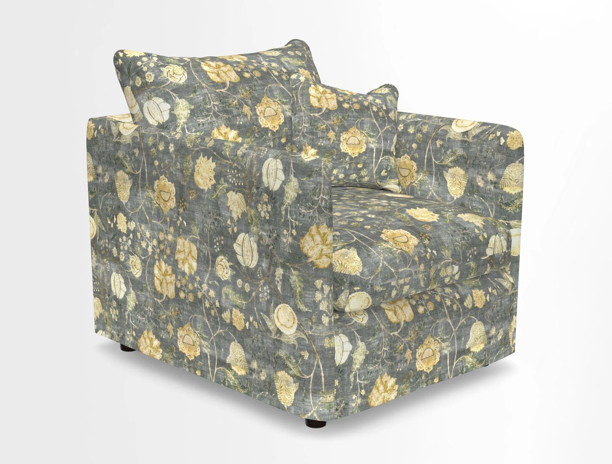 Madehurst Chair in Two Tone Plain Biscuit. Loose cover option available