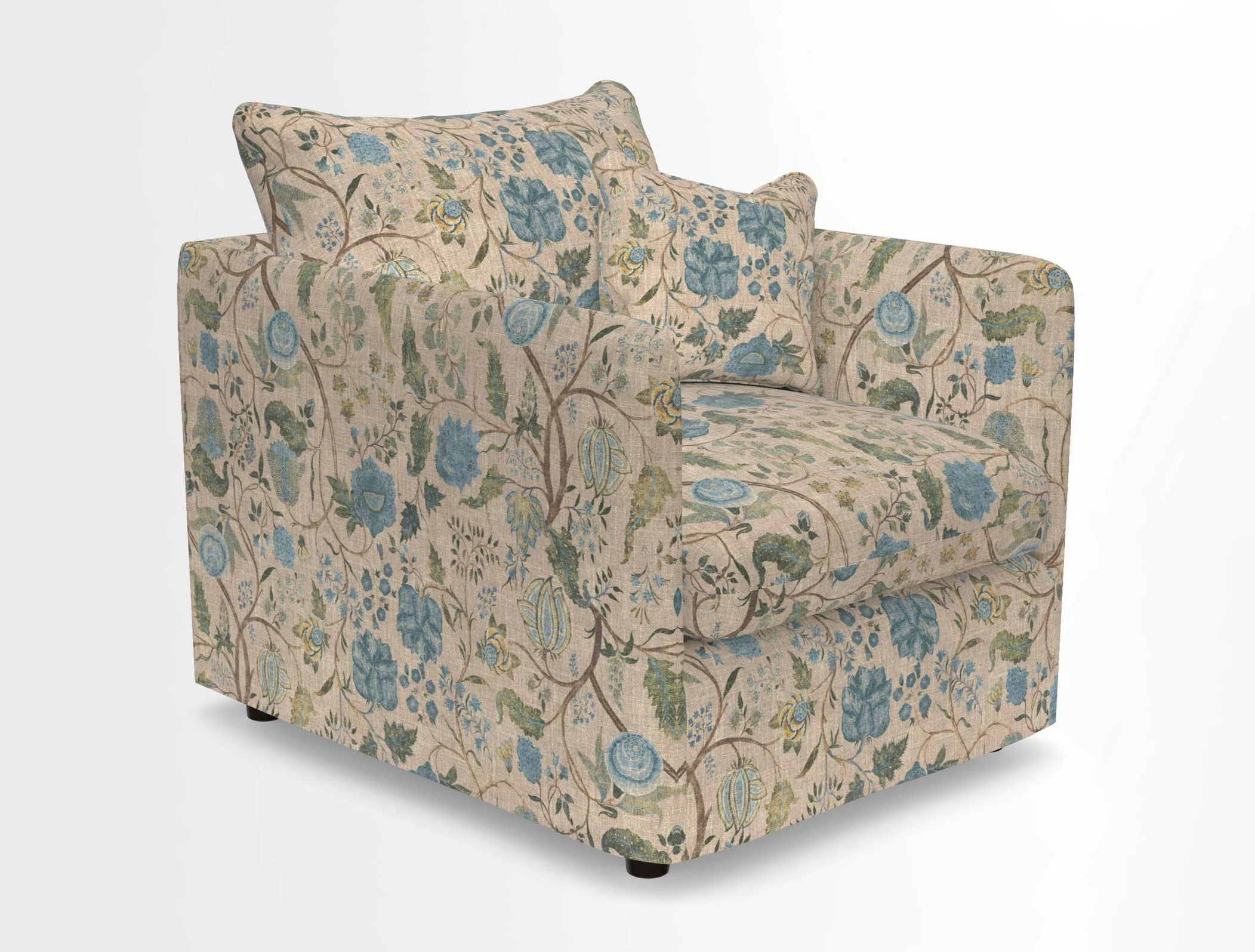 Madehurst Chair in Two Tone Plain Biscuit. Loose cover option available