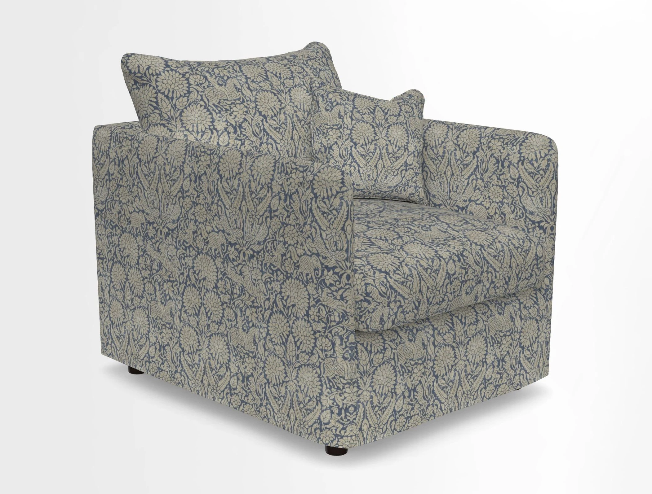 Madehurst Chair in Two Tone Plain Biscuit. Loose cover option available
