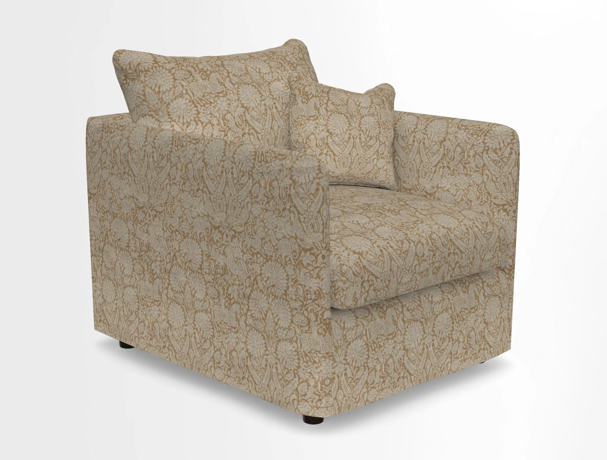 Madehurst Chair in Two Tone Plain Biscuit. Loose cover option available