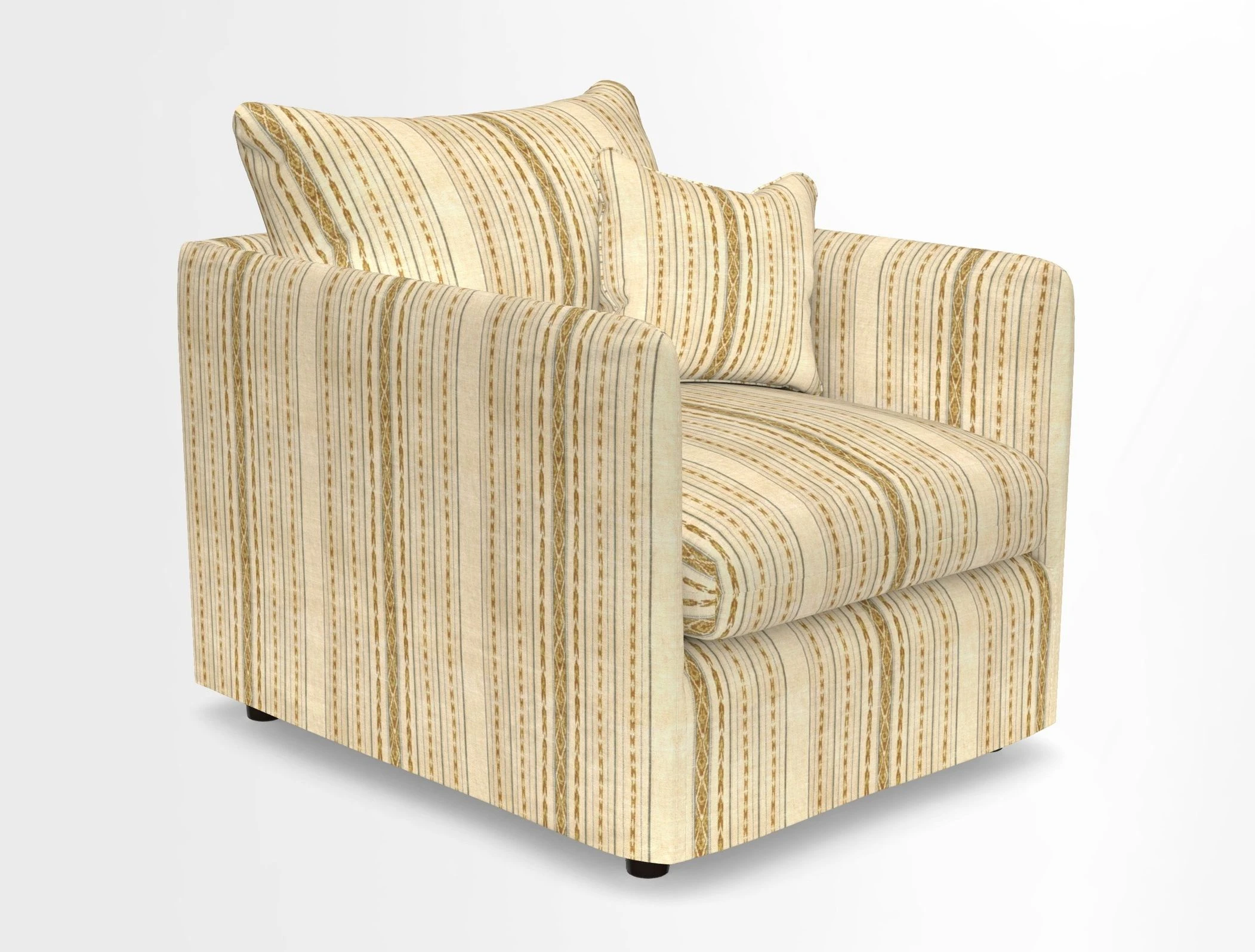 Madehurst Chair in Two Tone Plain Biscuit. Loose cover option available