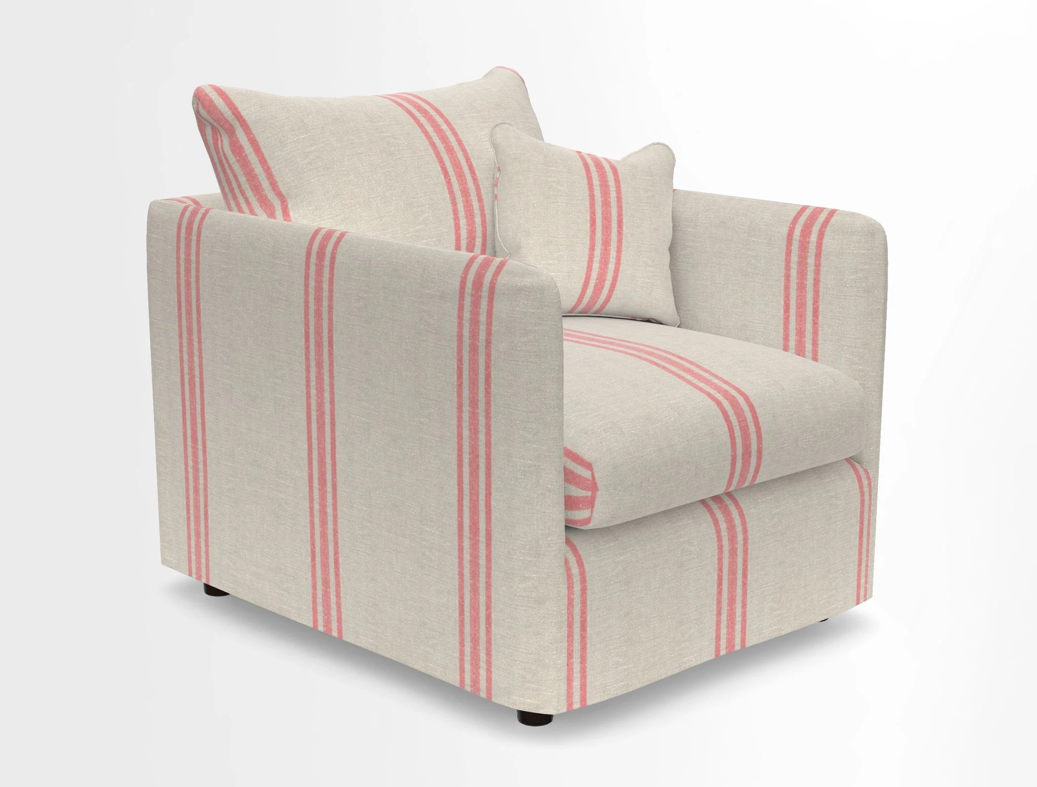 Madehurst Chair in Two Tone Plain Biscuit. Loose cover option available
