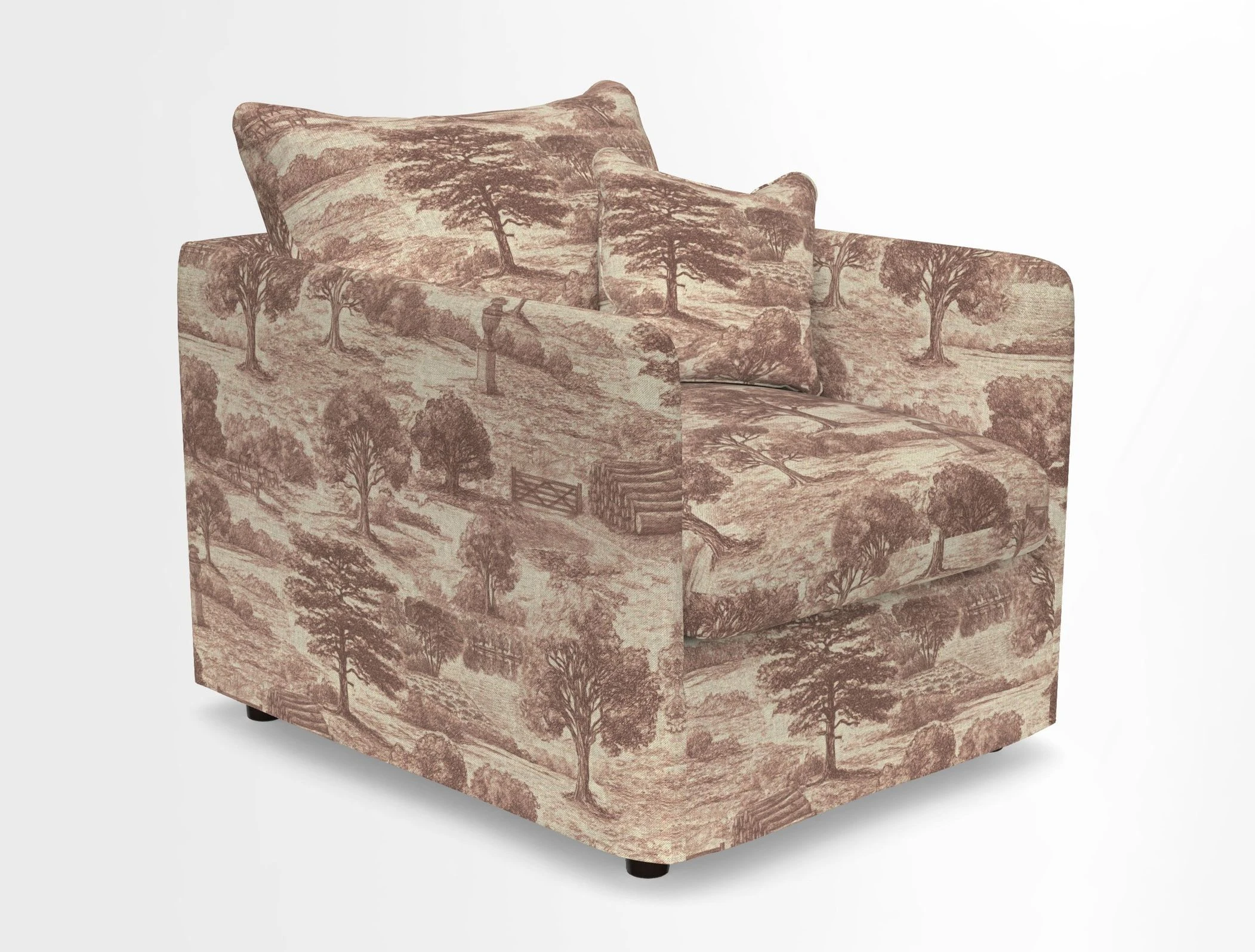Madehurst Chair in Two Tone Plain Biscuit. Loose cover option available