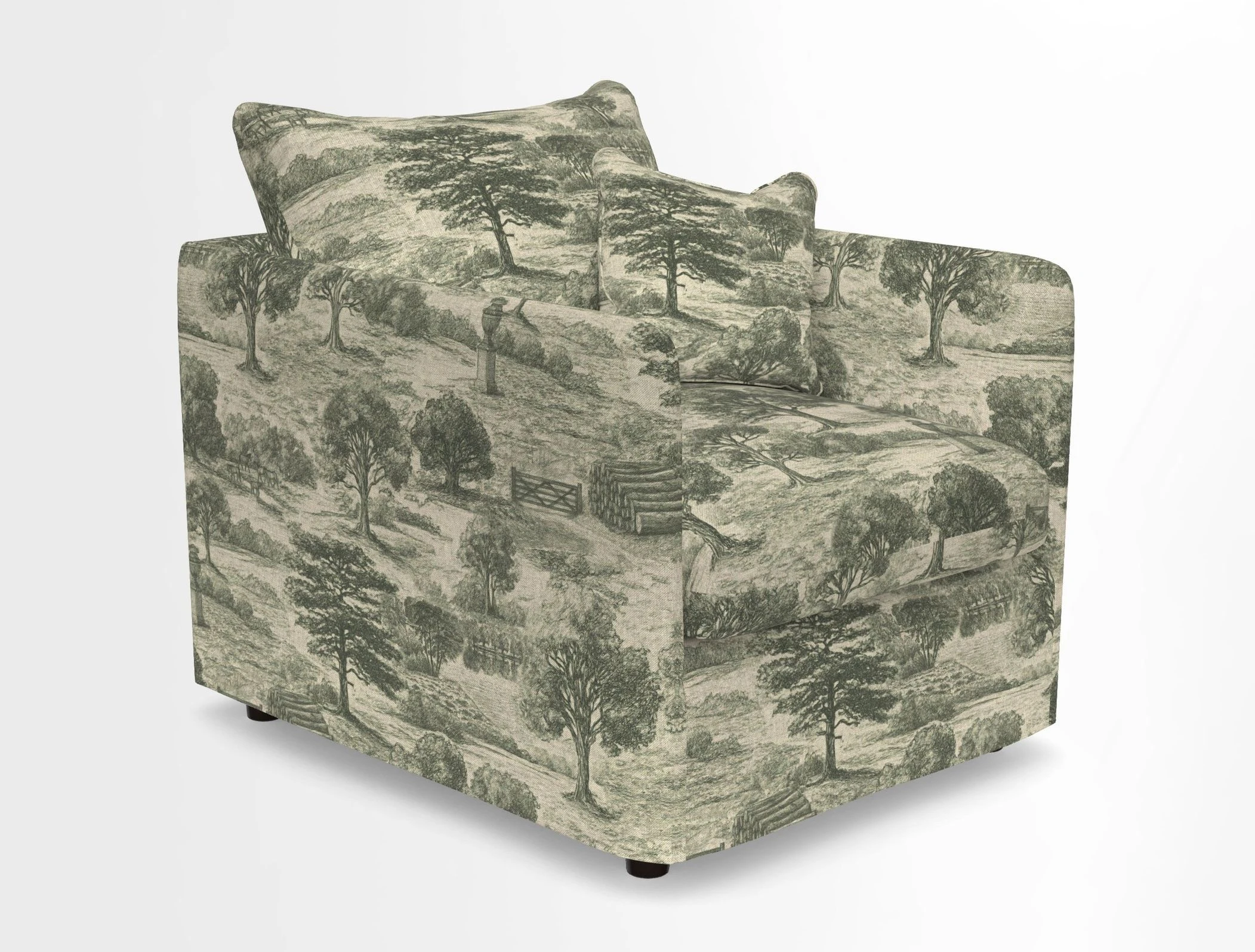 Madehurst Chair in Two Tone Plain Biscuit. Loose cover option available