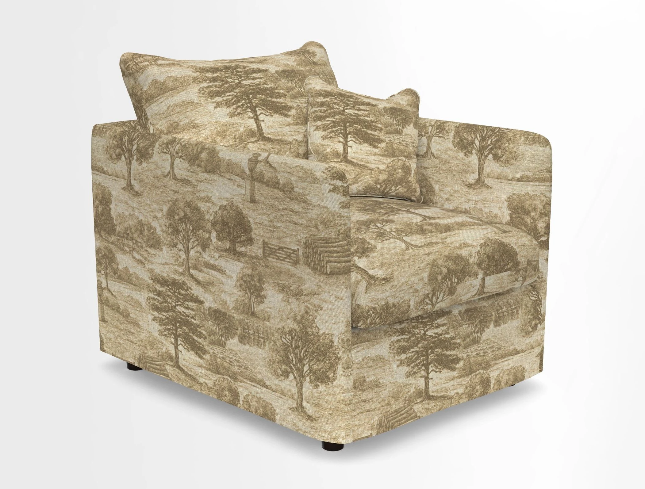 Madehurst Chair in Two Tone Plain Biscuit. Loose cover option available