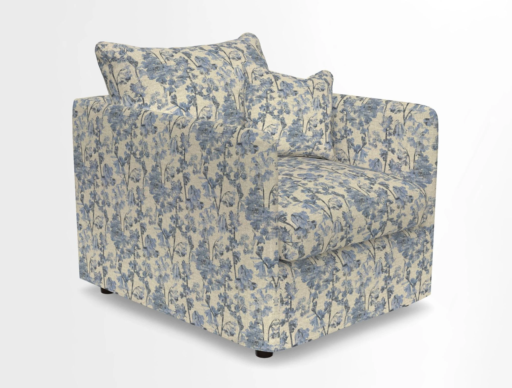 Madehurst Chair in Two Tone Plain Biscuit. Loose cover option available